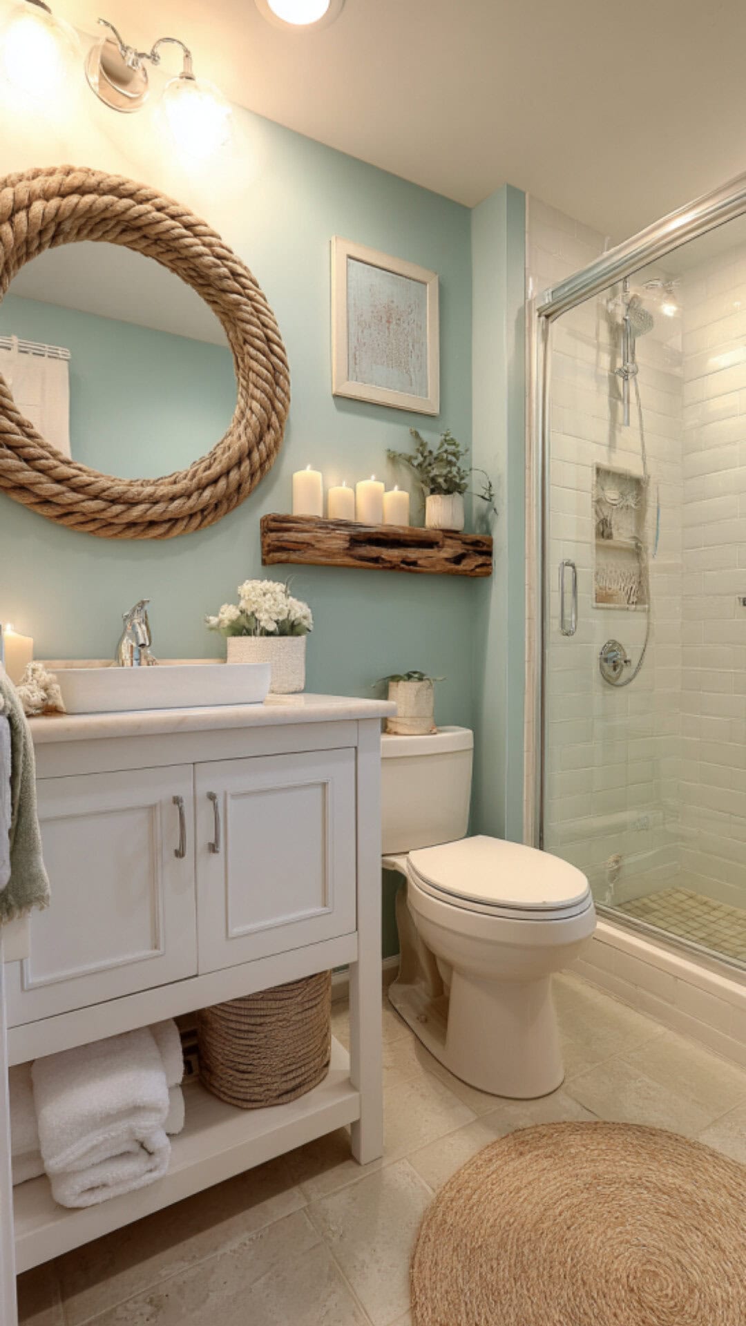 Coastal-Inspired Guest Bathroom Design