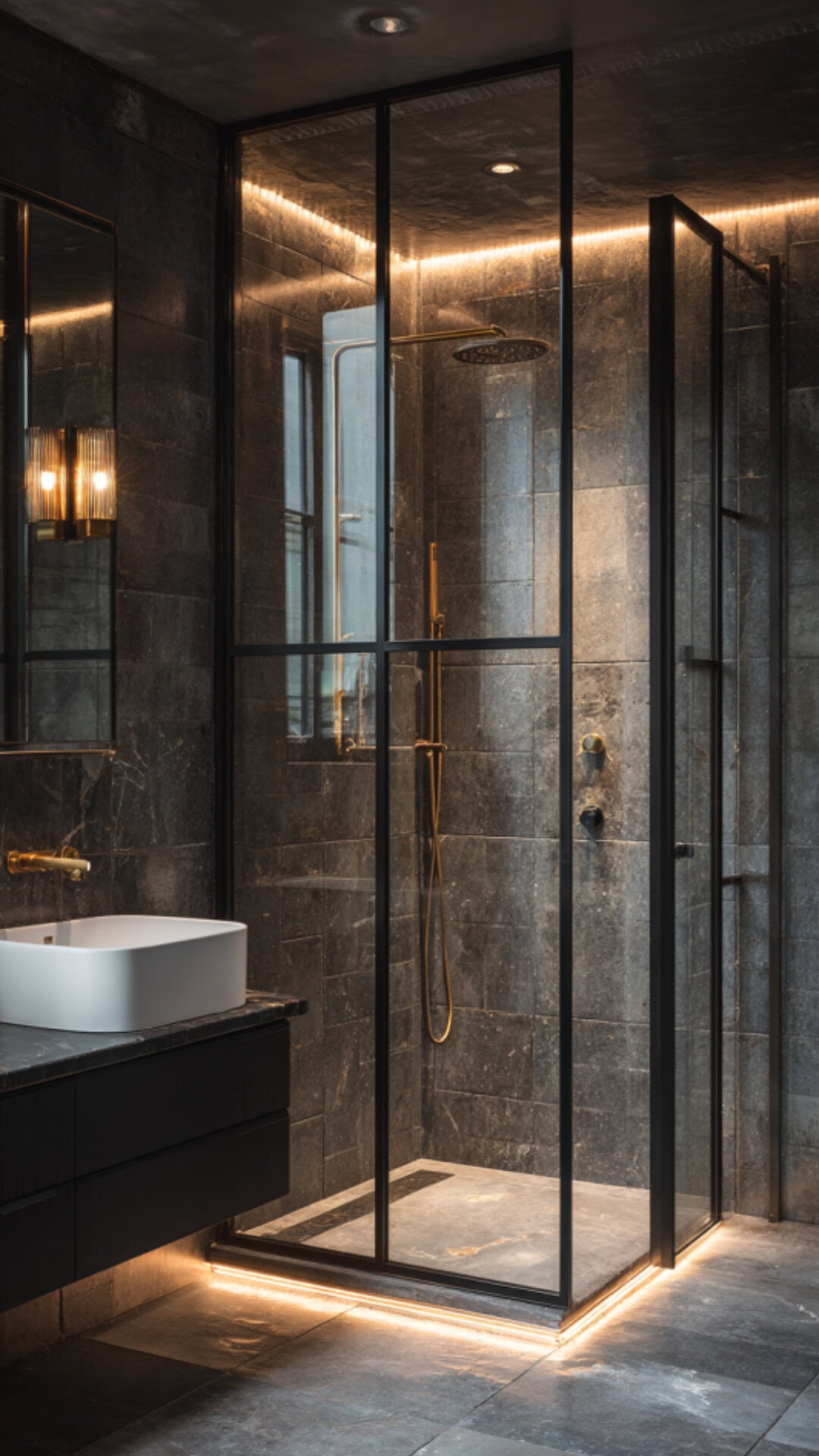 Modern Moody Bathroom Inspiration
