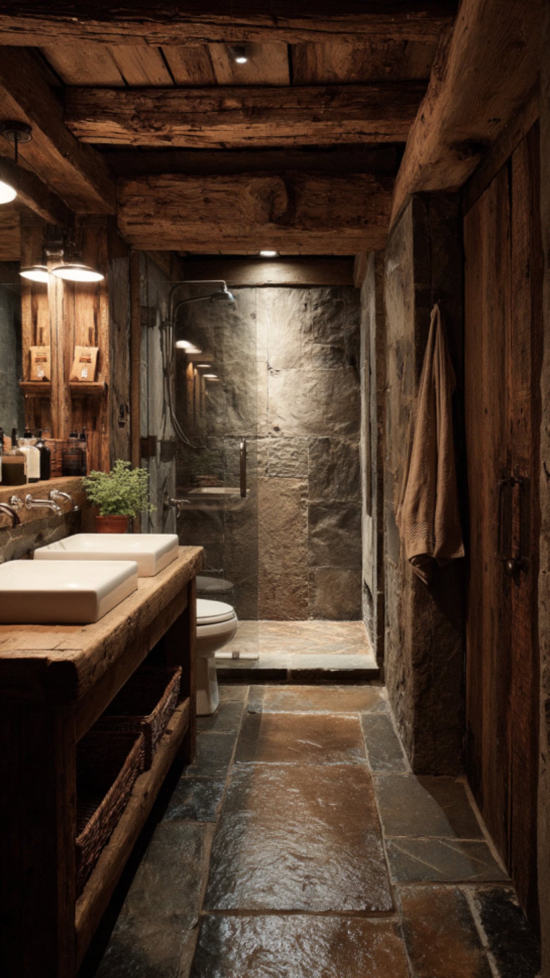Earthy Rustic Bathroom