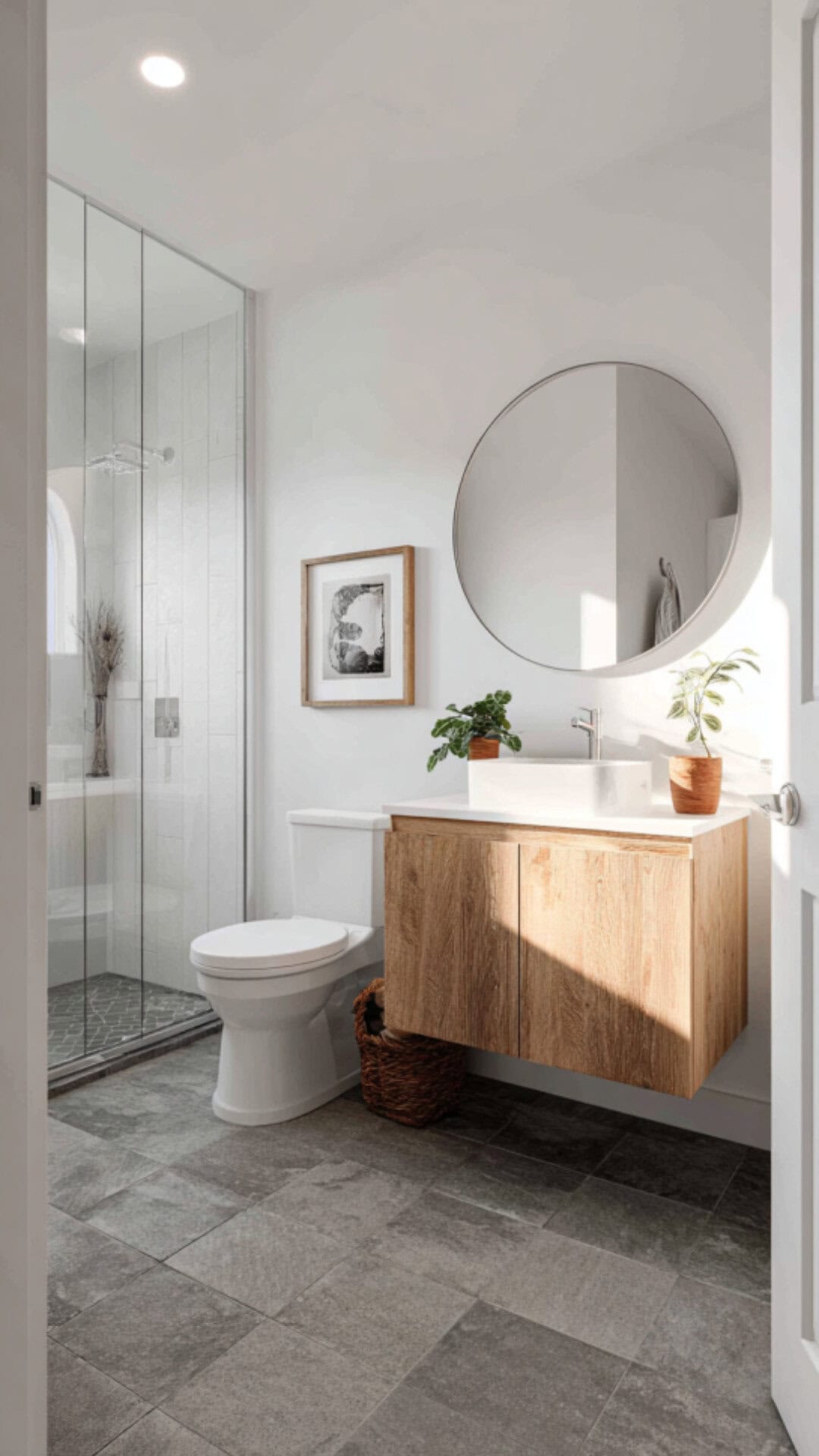Small Bathroom with Glass Shower