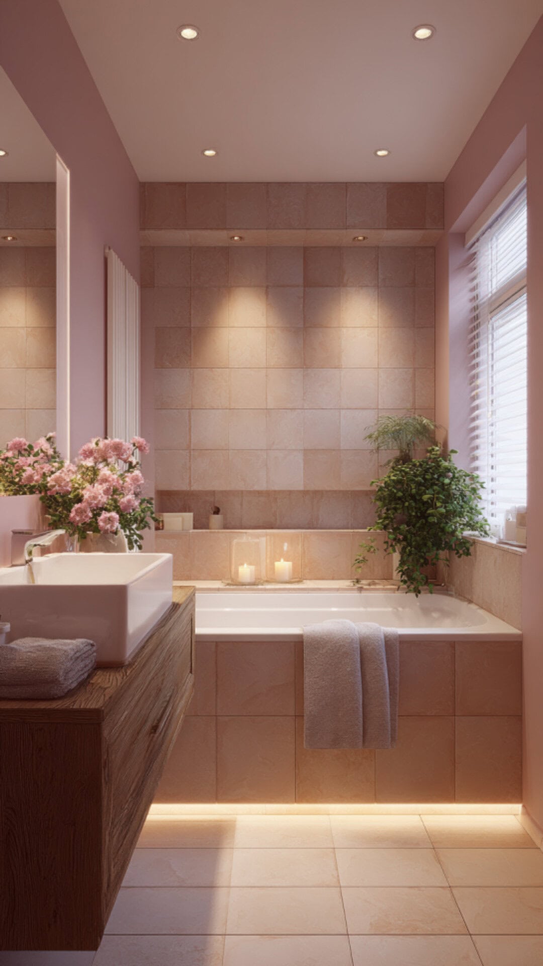 Earthy Pink Bathroom