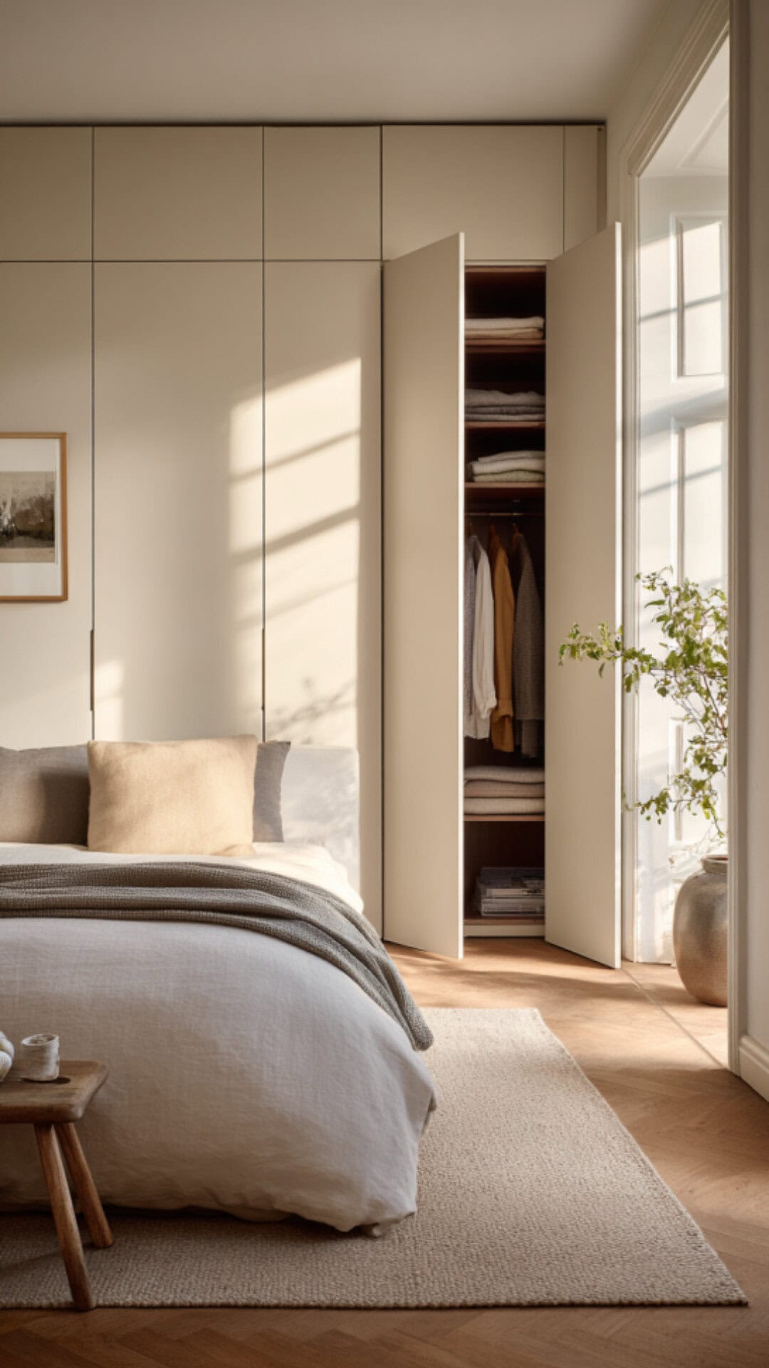 minimalist wardrobe for bedroom