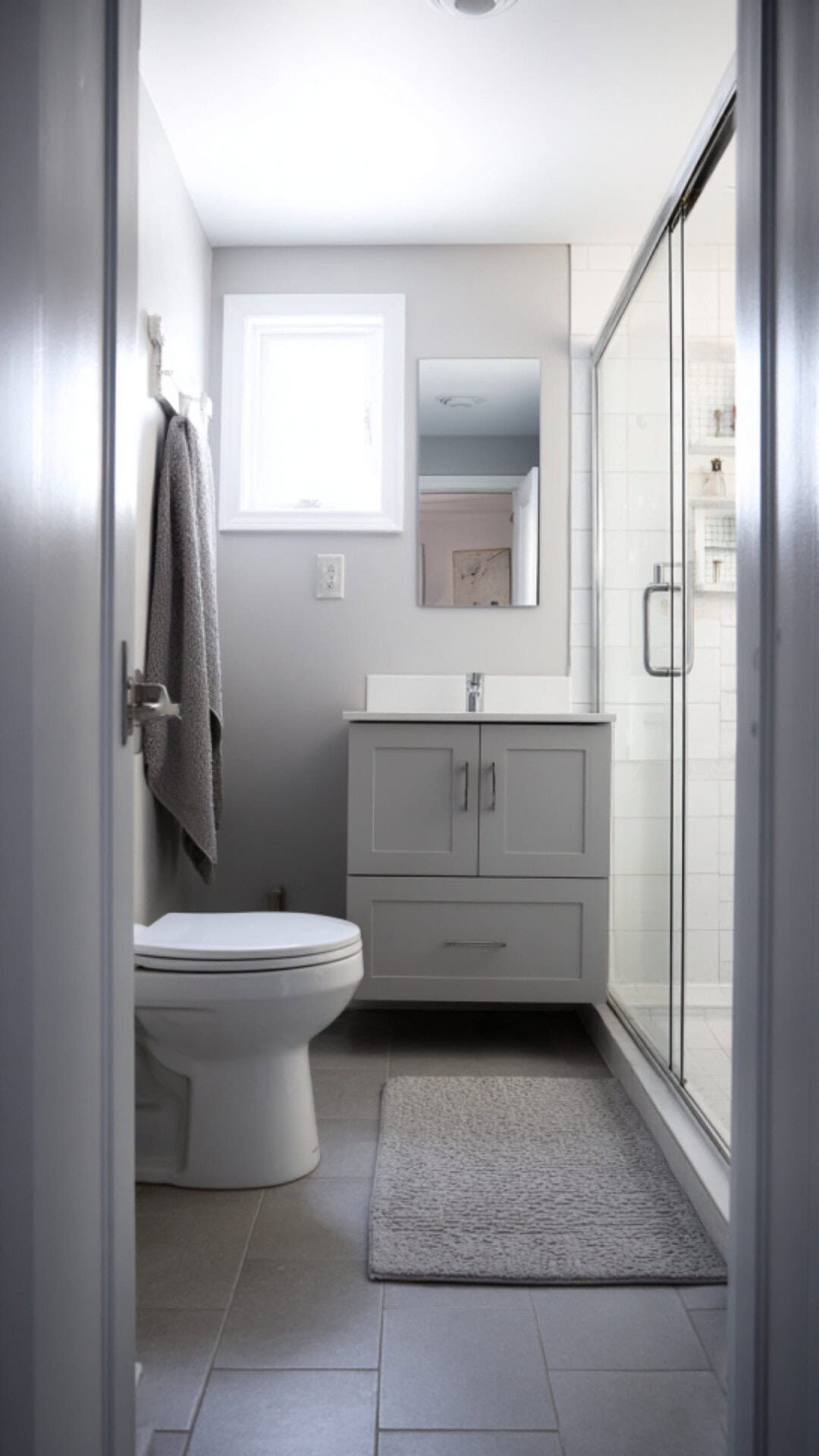 Small Bathroom with Gray Accents