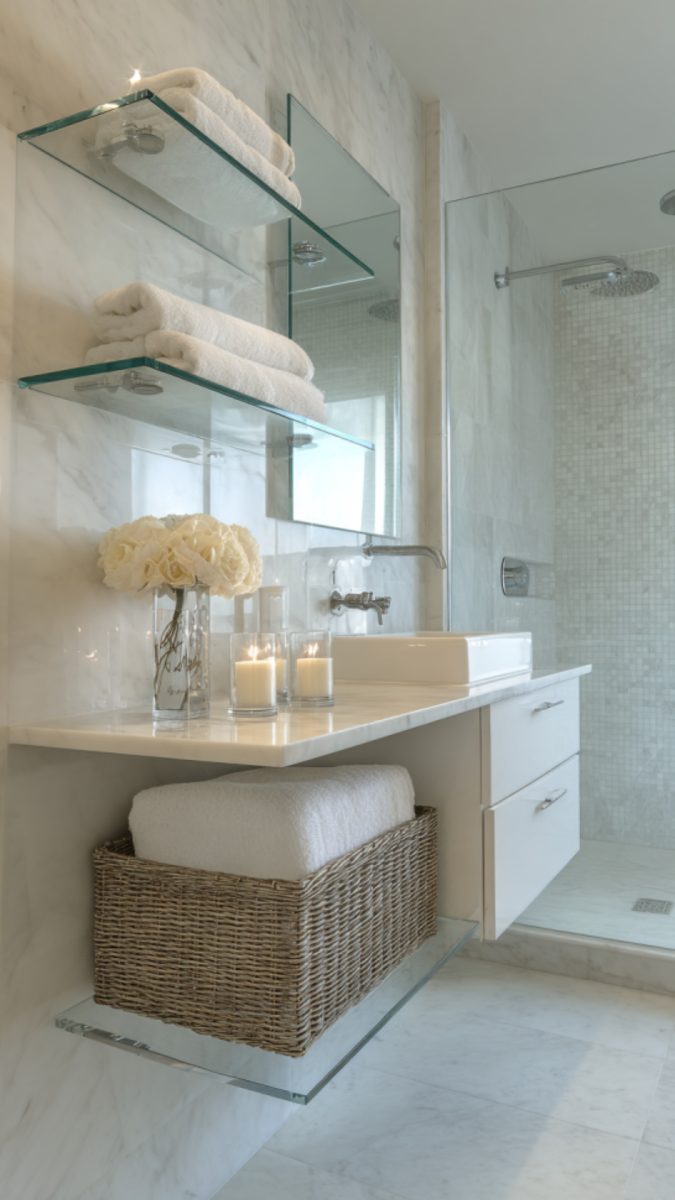 14 Bathroom Shelves You’ll Love - Glamorous Place