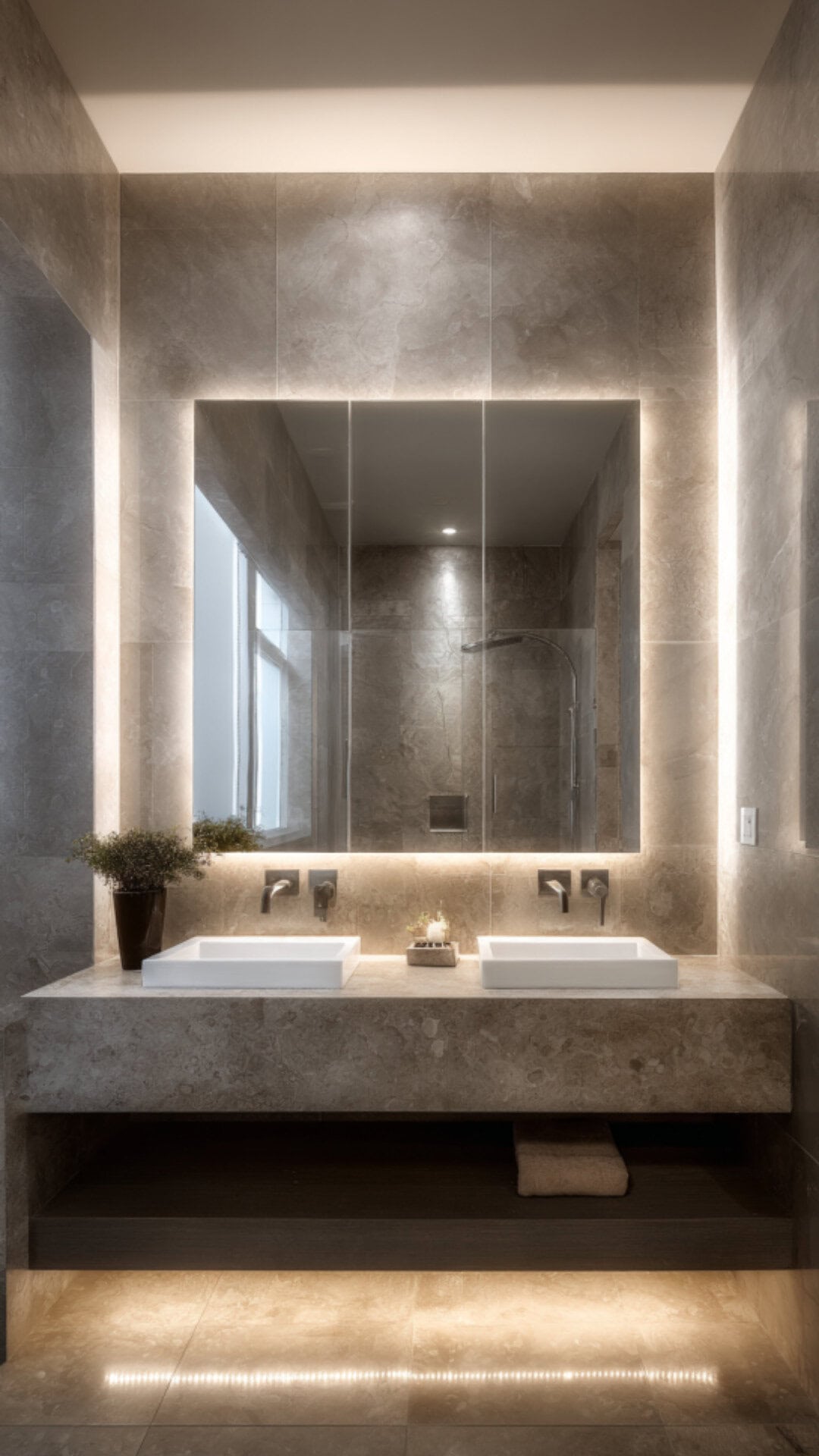 Bathroom Mirror With Integrated Lighting