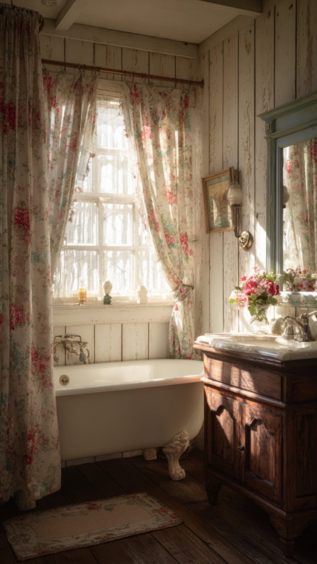 Cozy Cottage Bathroom With Quaint Character