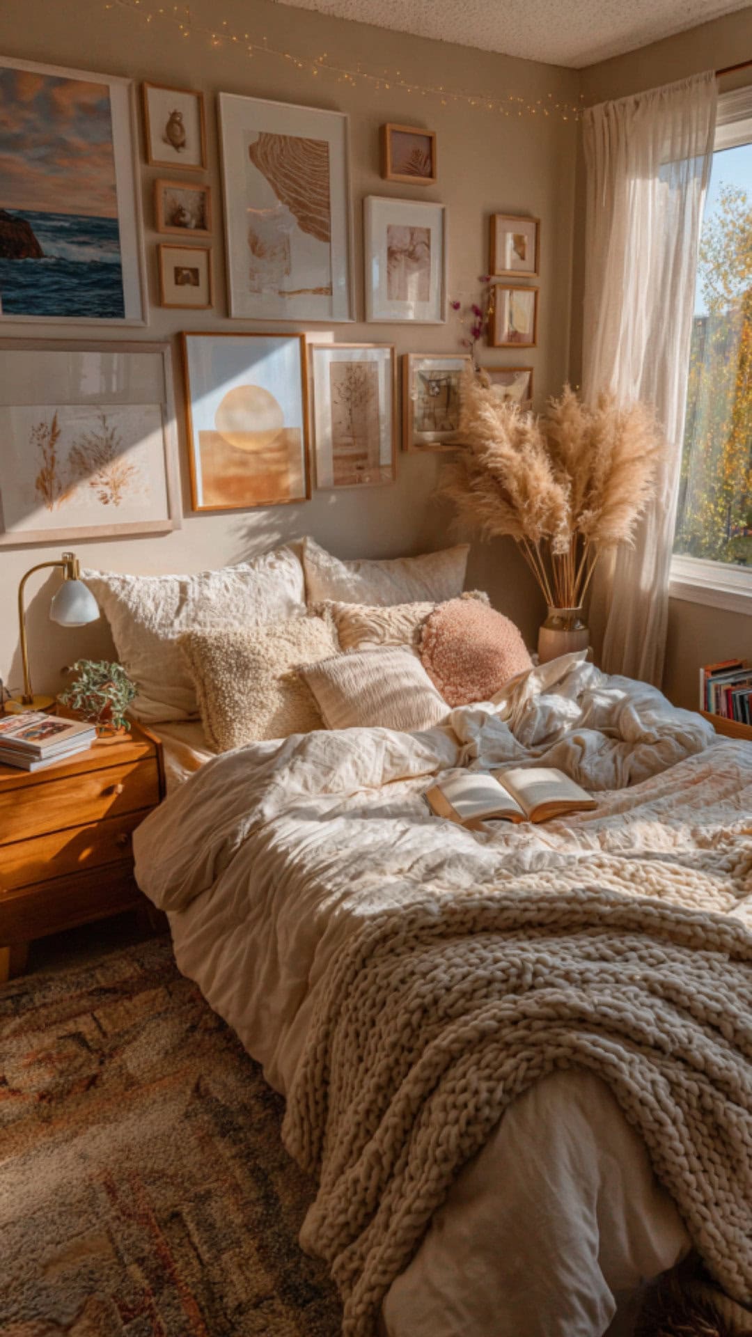 aesthetic cozy small bedroom