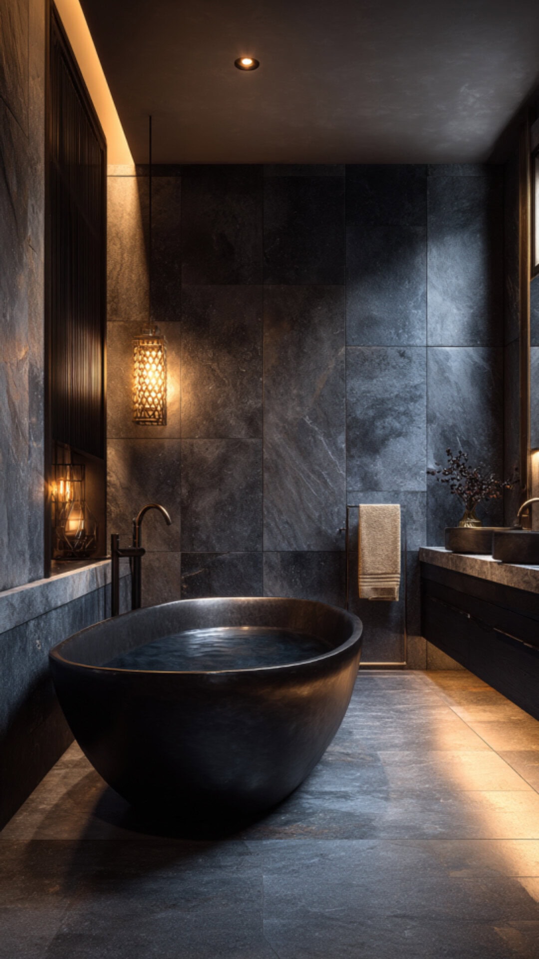 Bold Modern Luxury Bathroom in Black