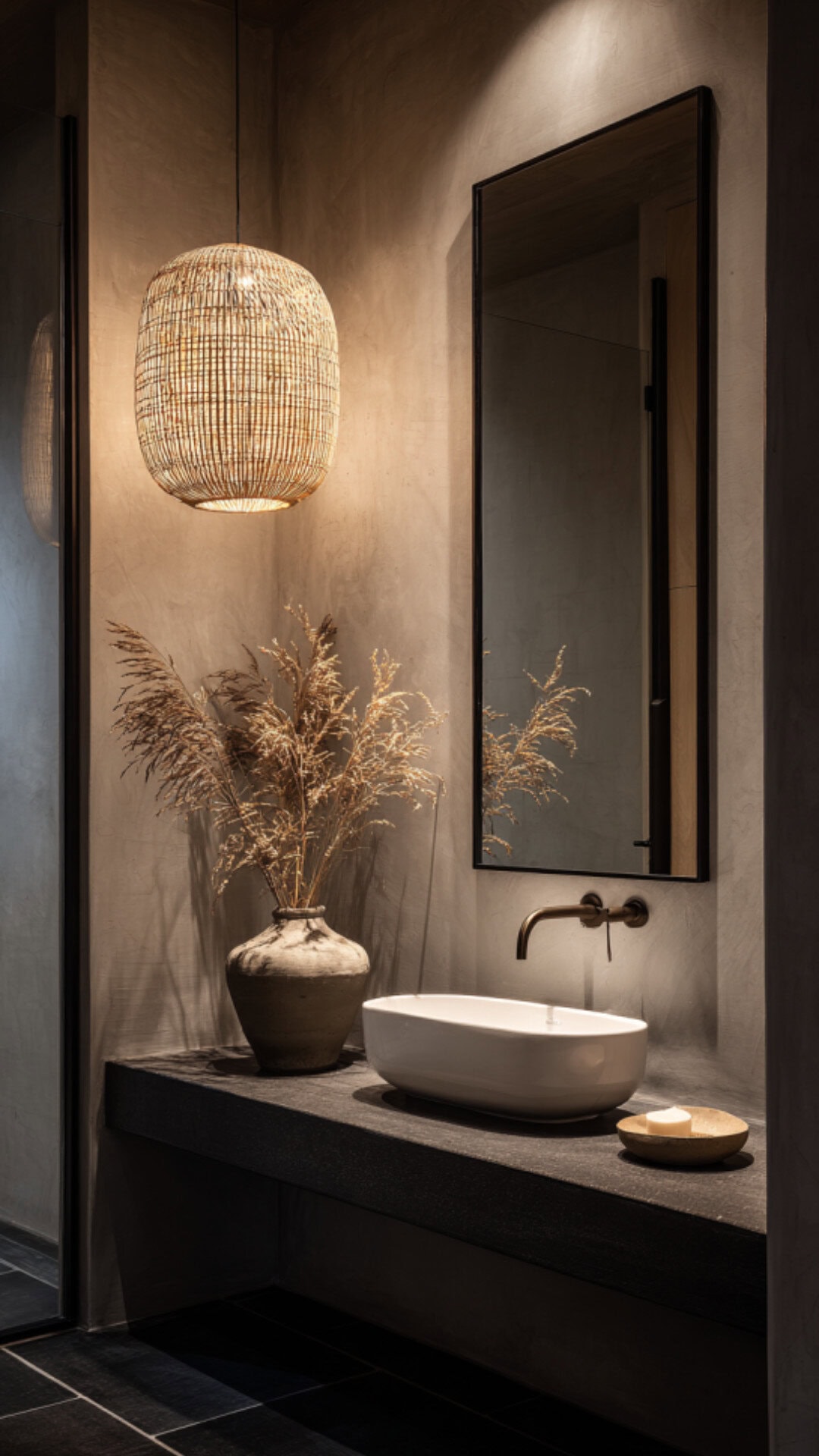 Japandi Bathroom Light Fixture Focus