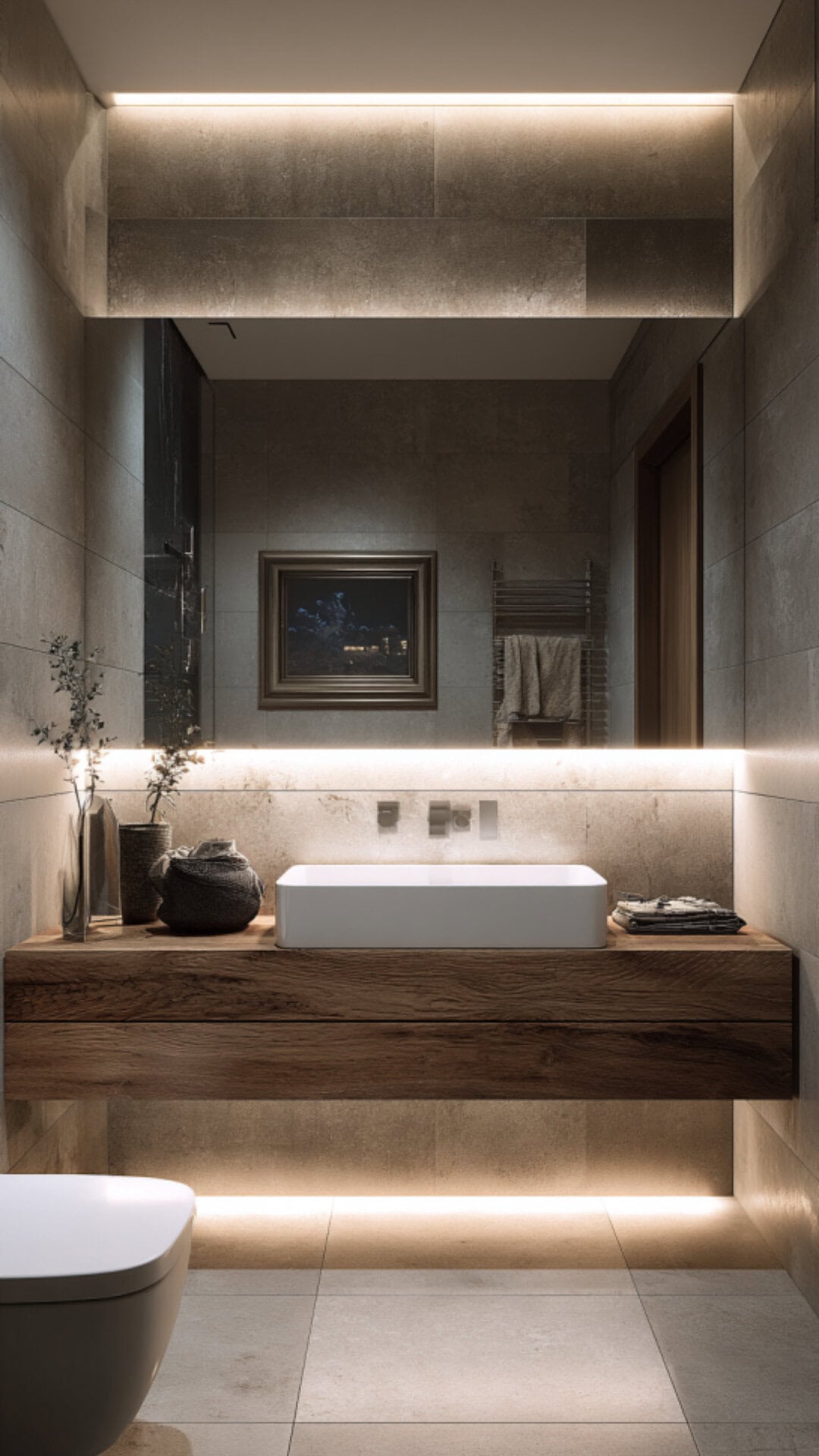 Cozy Modern Bathroom With Sleek Comfort