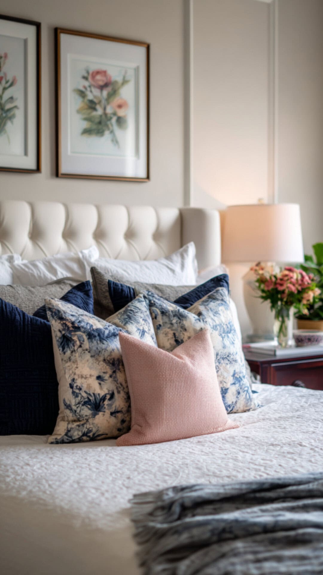 classy bedroom with colors