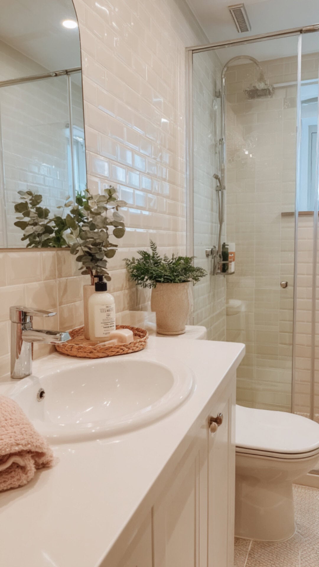 Small Bathroom with Minimal Countertop Styling