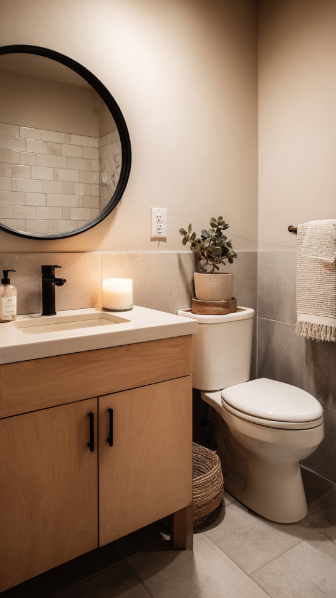 Aesthetic Guest Bathroom with Soft Tones