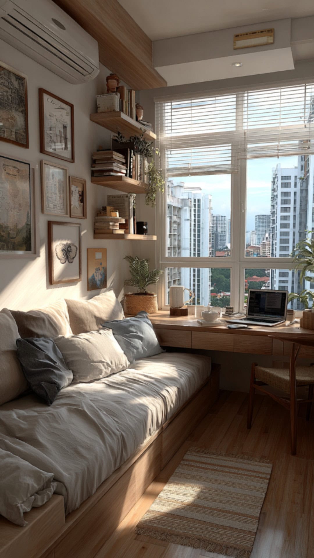 small bedroom and office combination