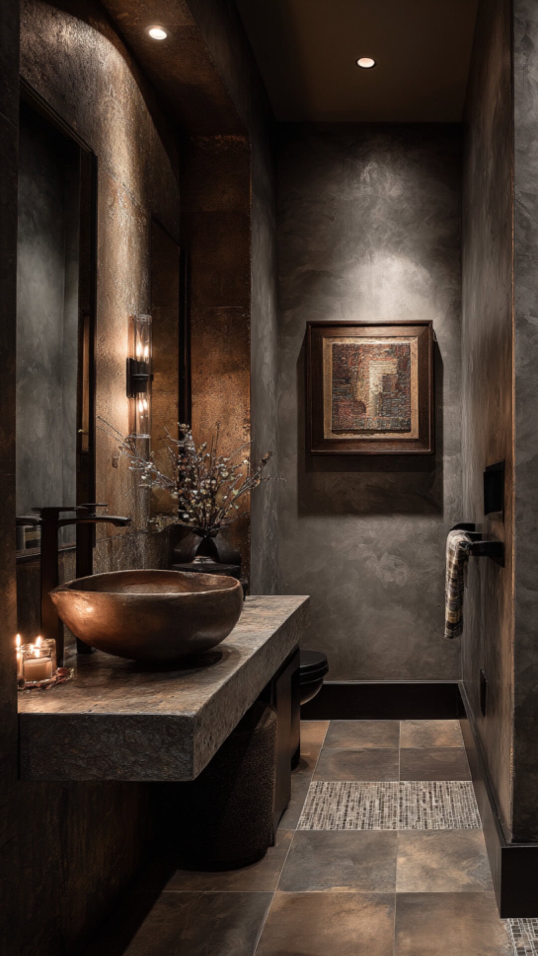 Moody Bathroom Vanity Design Idea