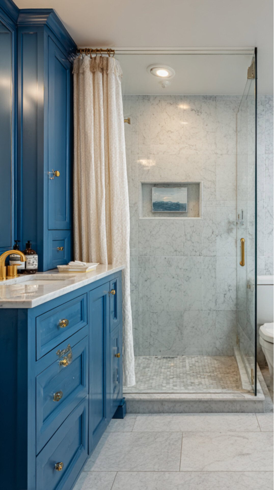 Blue Bathroom Cabinet Idea
