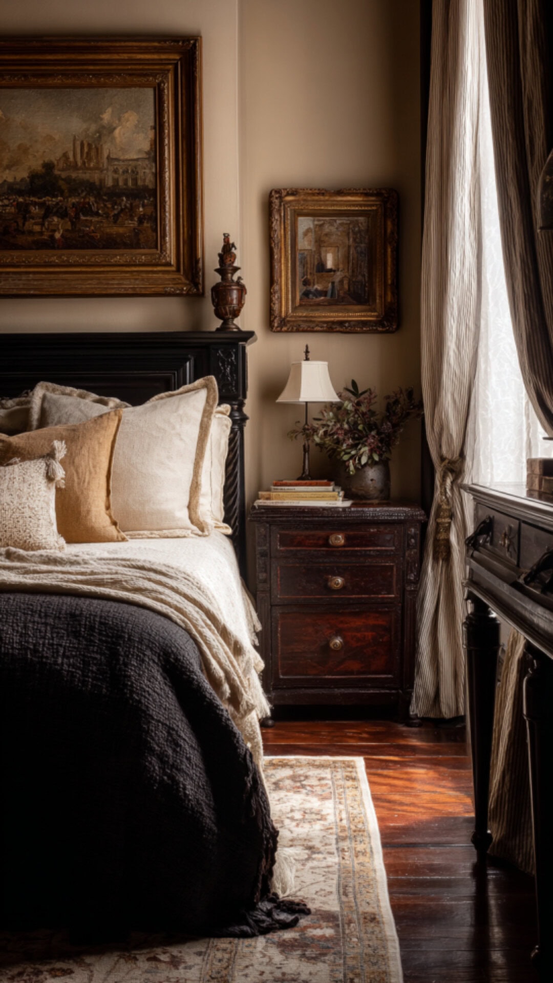 classy bedroom with old money aesthetic