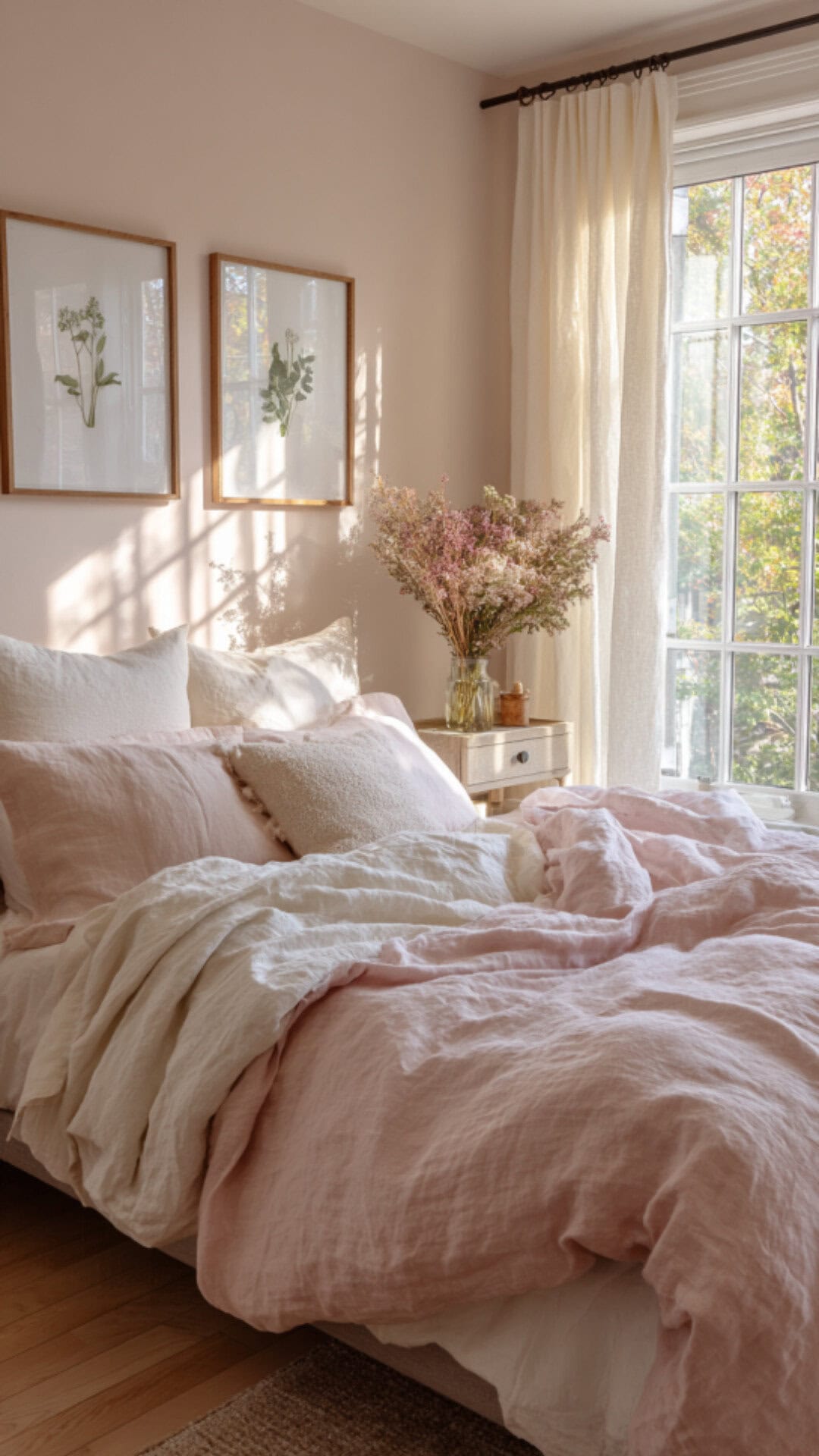 cozy pink bedroom