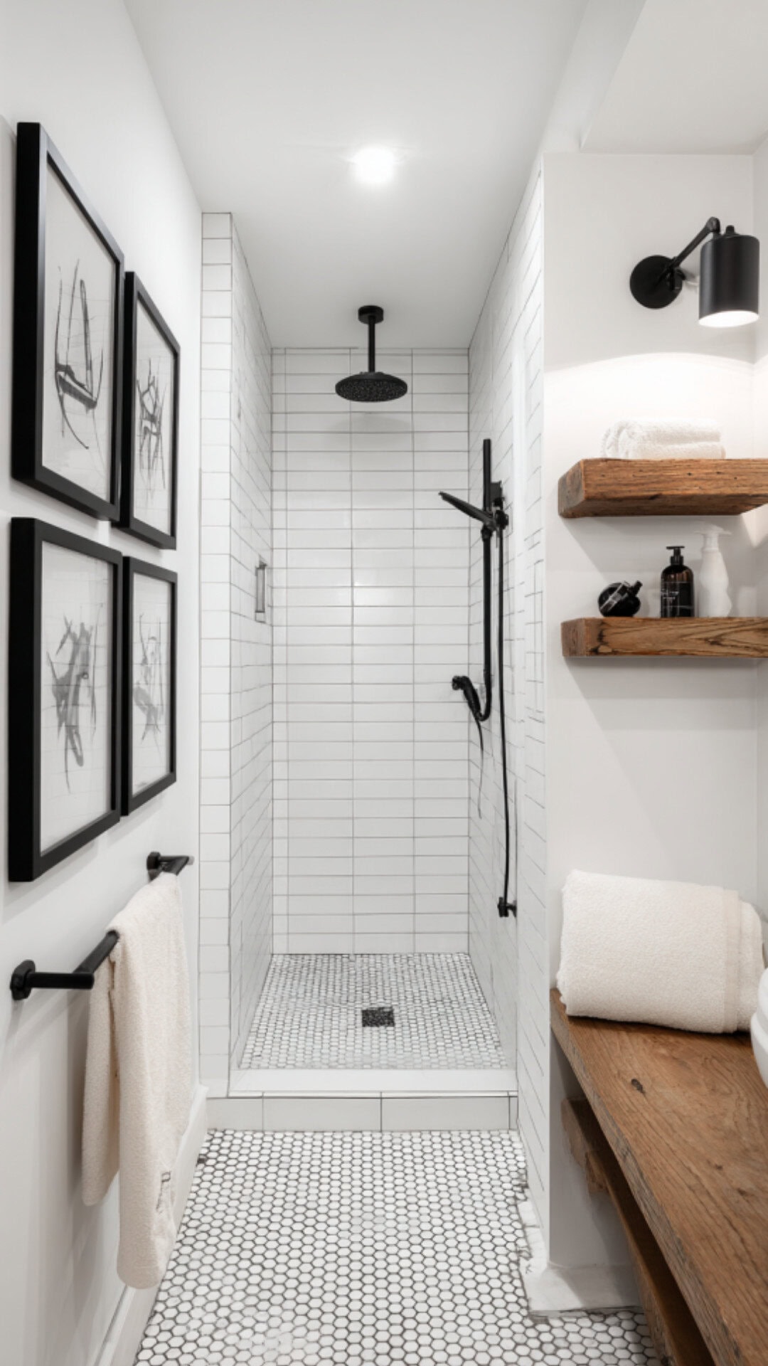 Bathroom Artwork That Enhances Black and White Style