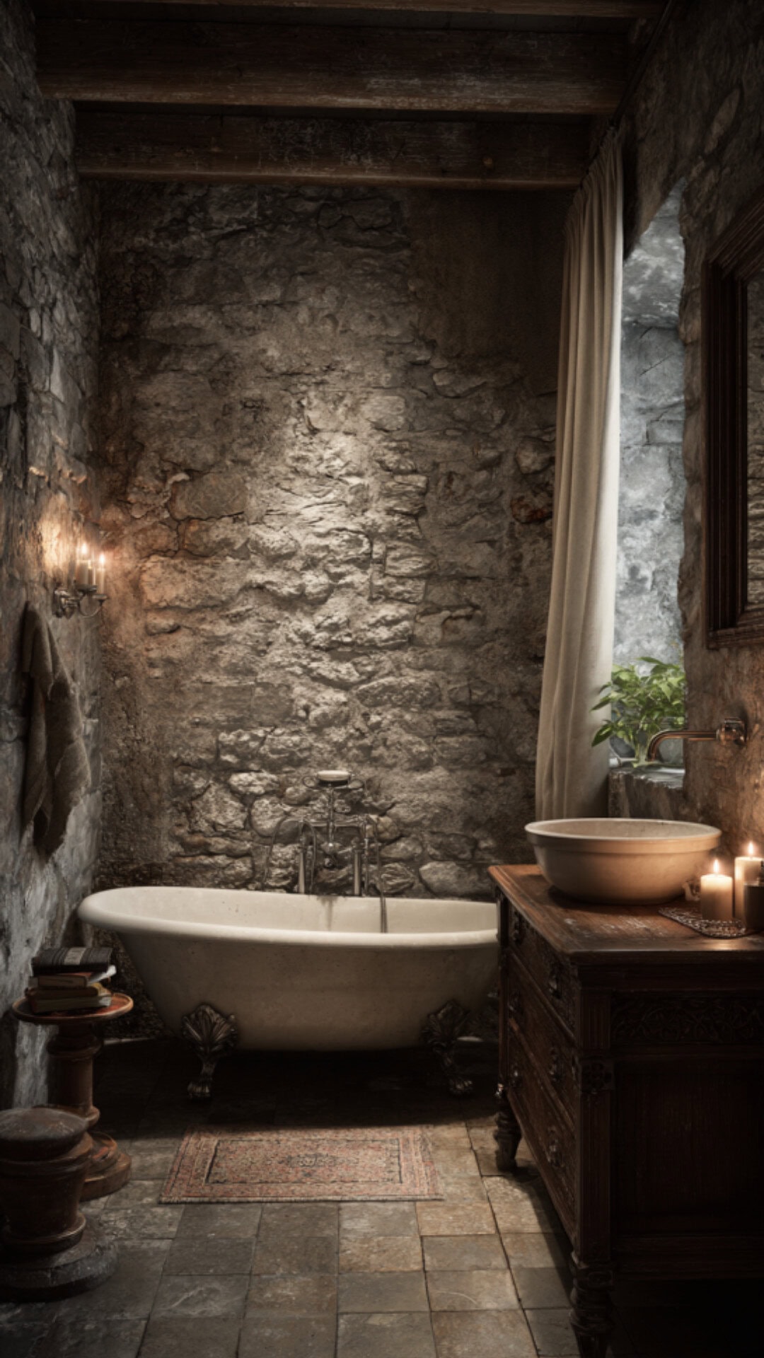 Earthy Vintage Bathroom