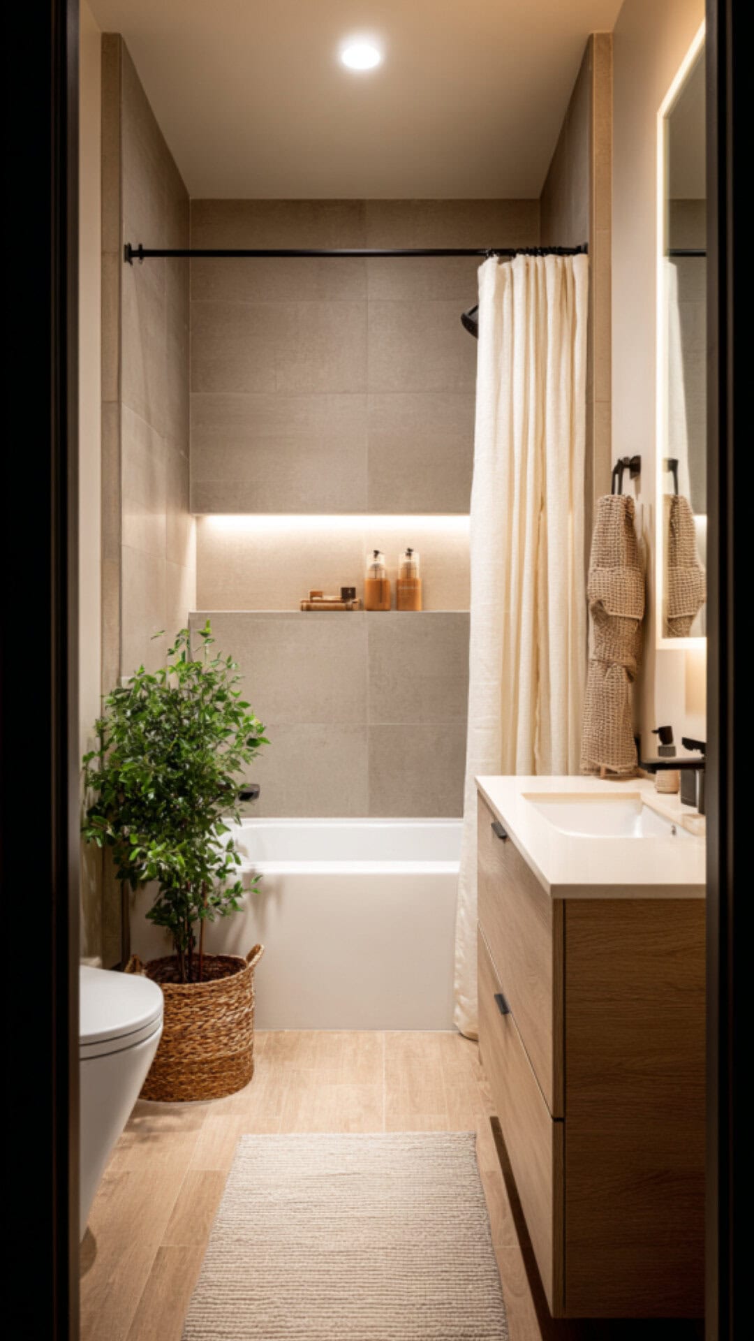 Cozy Minimalist Bathroom