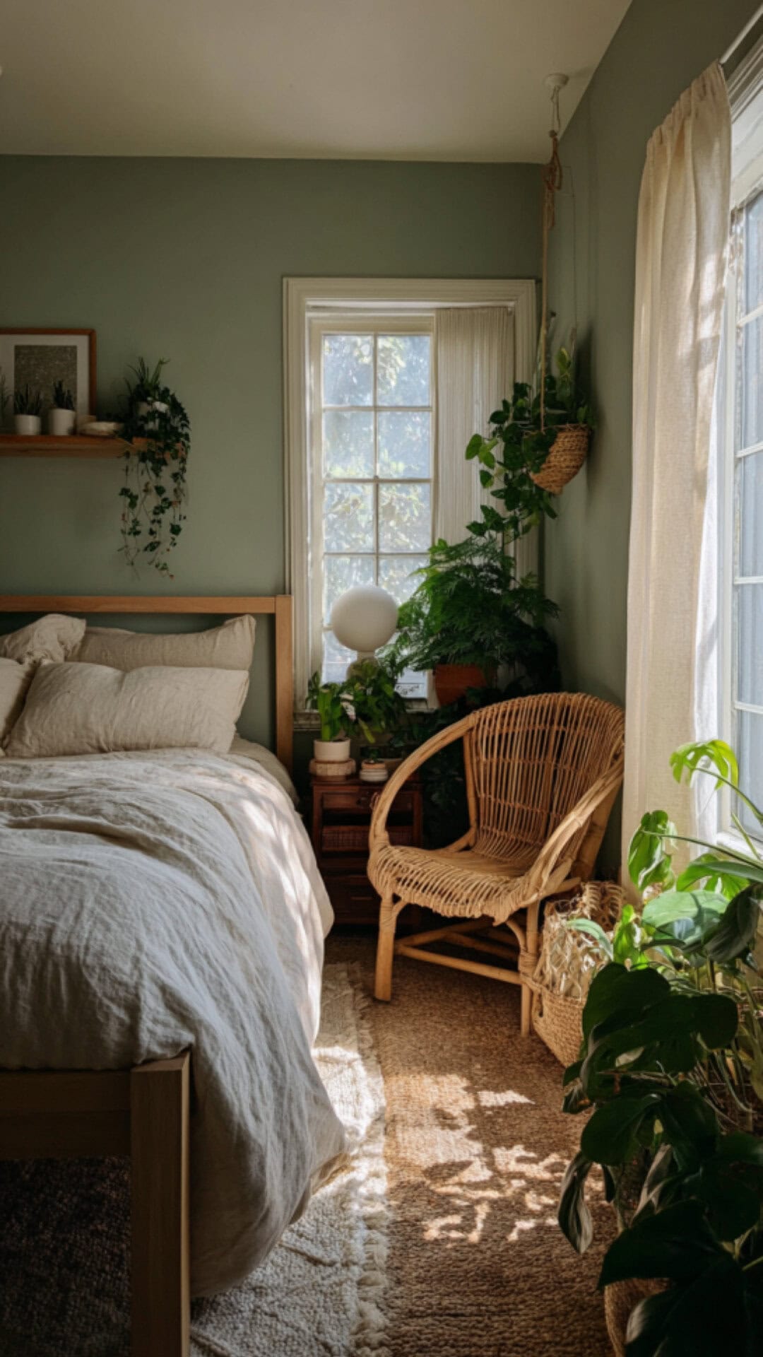 green bedroom aesthetic