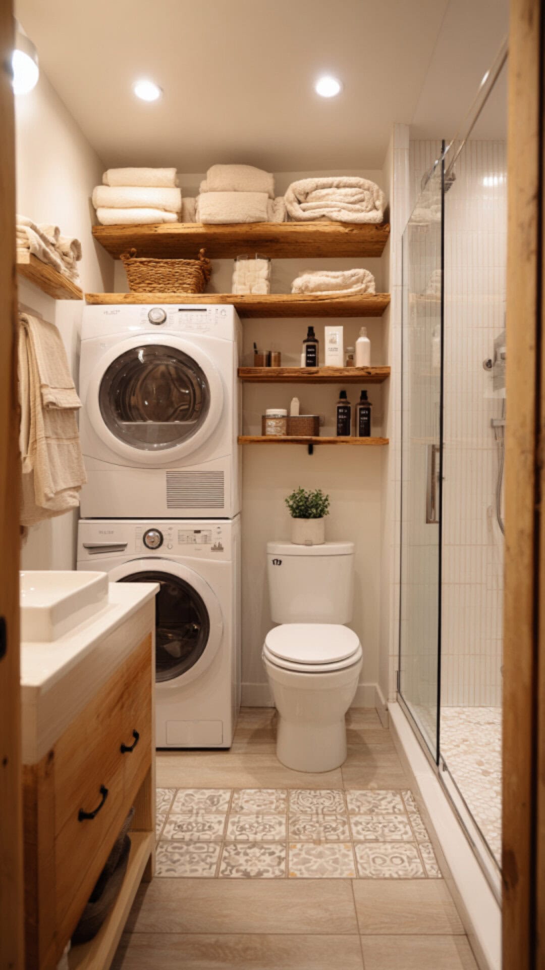 Guest Bathroom with Laundry Room Combo