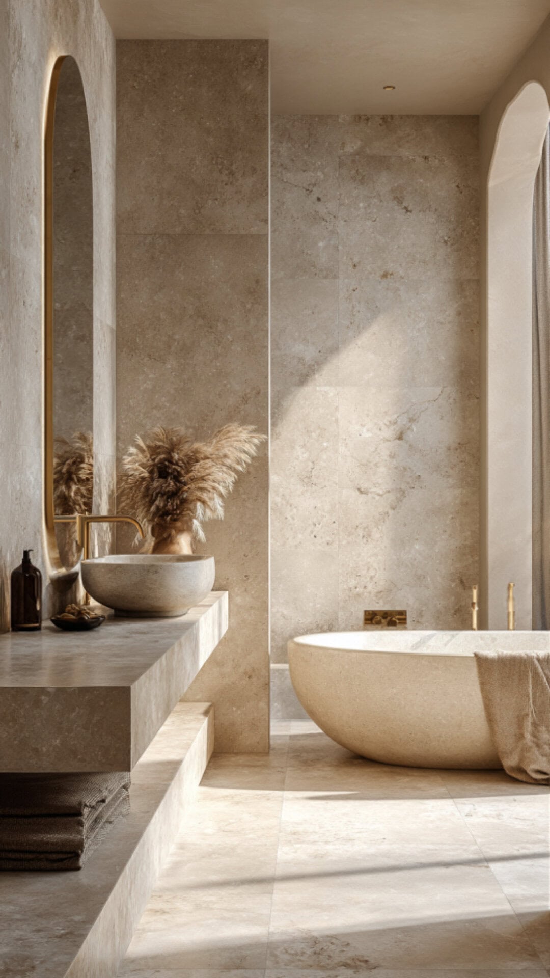 Beige Modern Luxury Bathroom Interiors