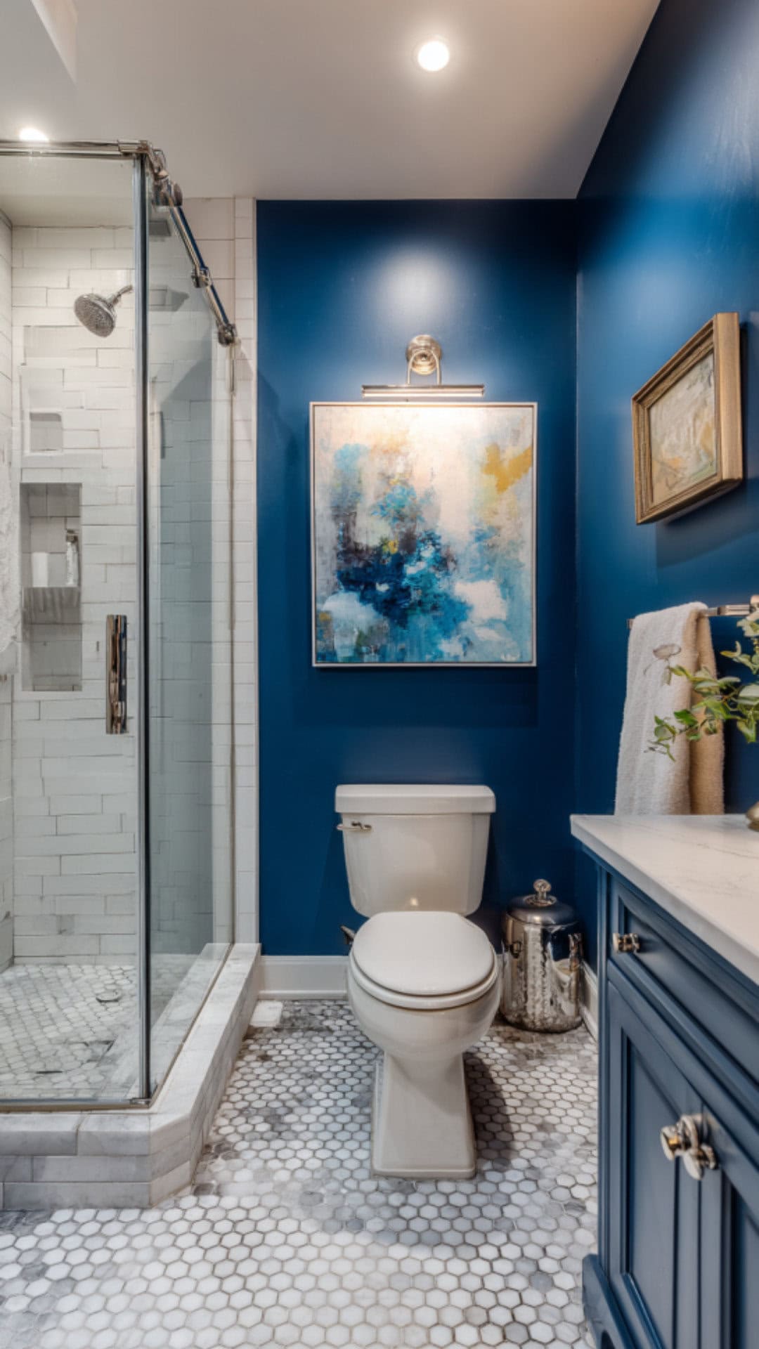 Blue Bathroom Paint Style