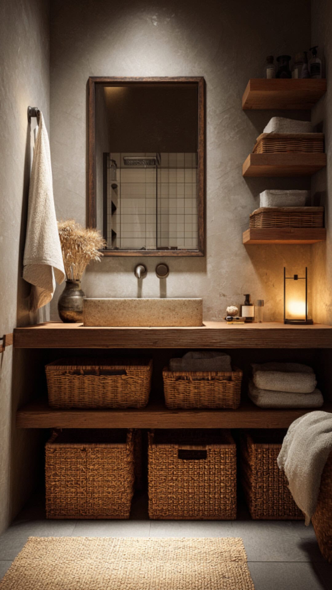 Bathroom Storage With Baskets