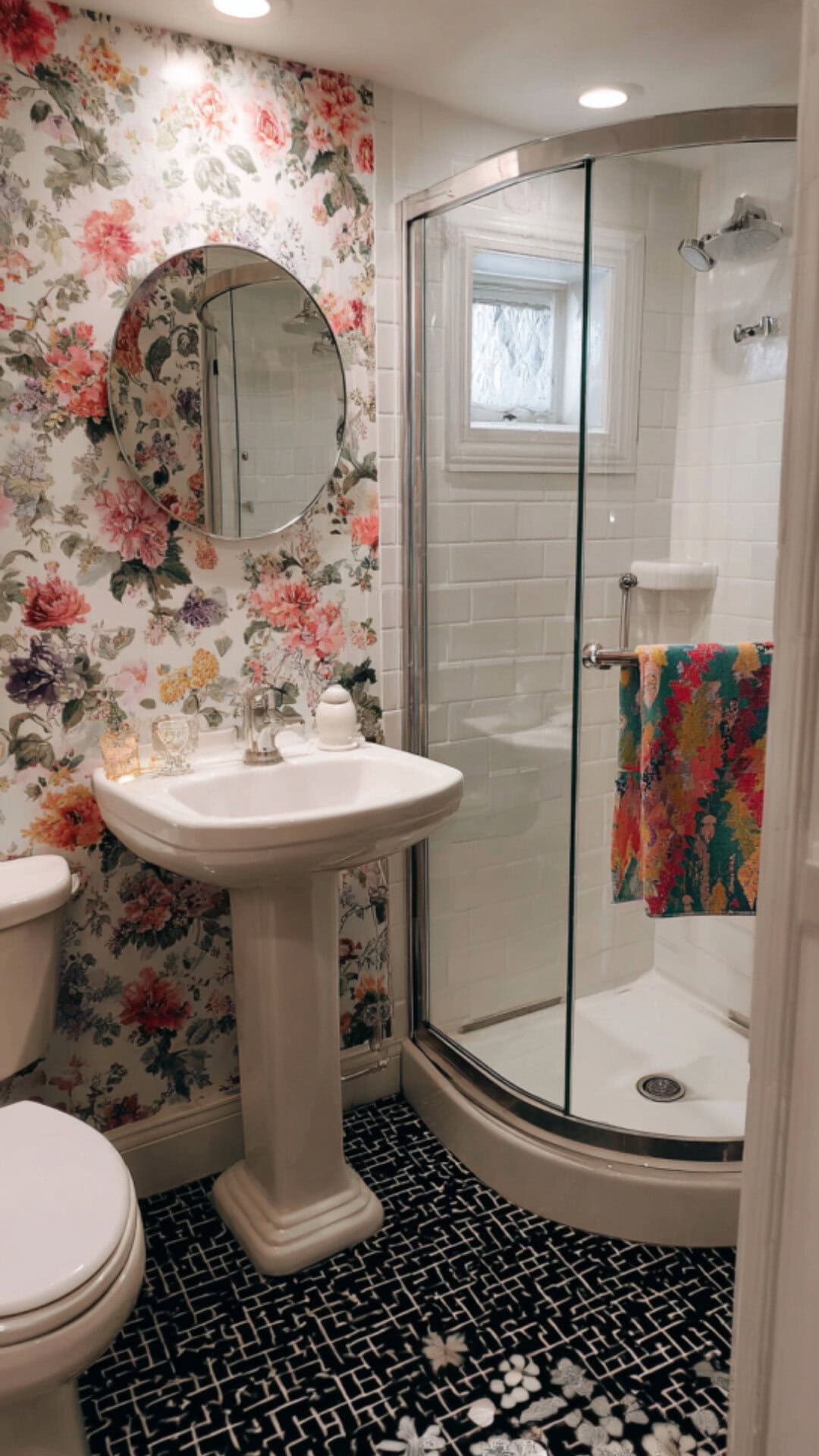 Eclectic Small Bathroom with Vintage Charm
