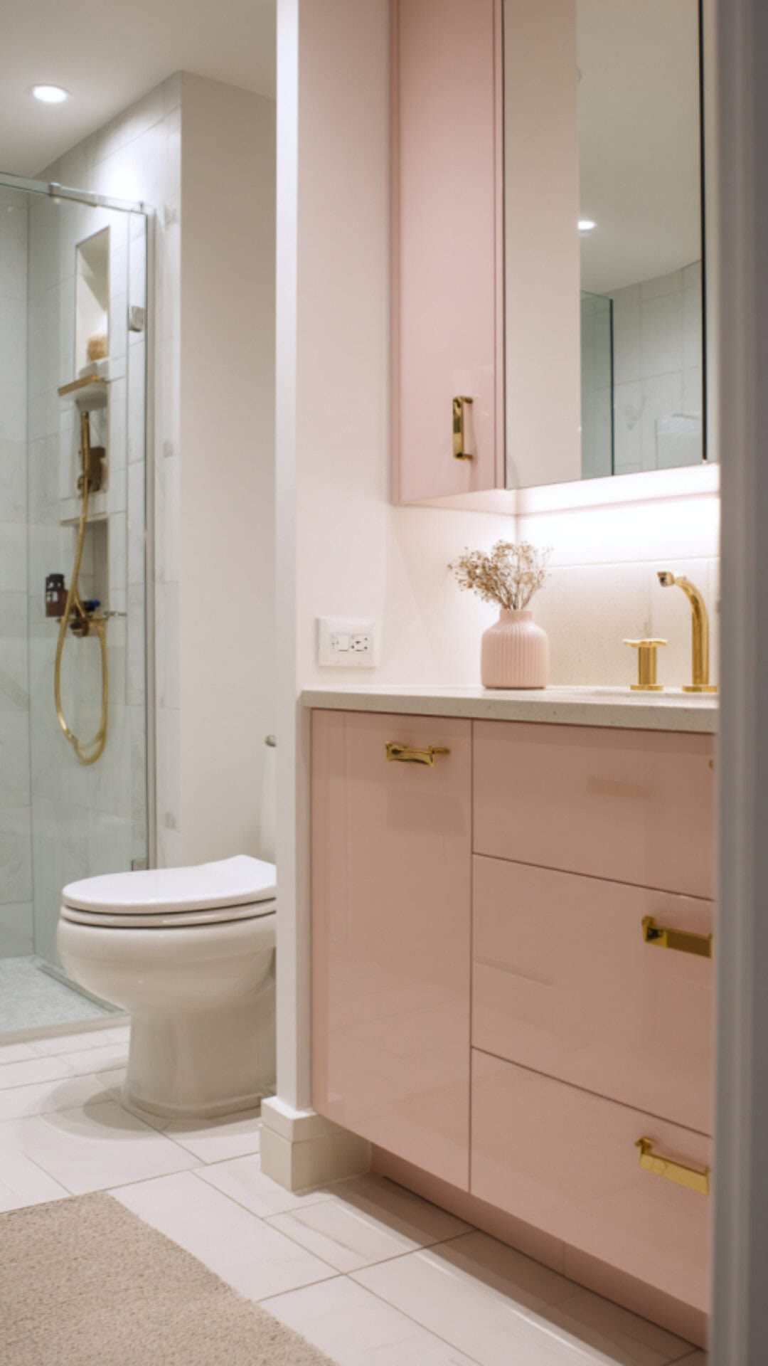 Cabinet Idea for Pink Bathroom
