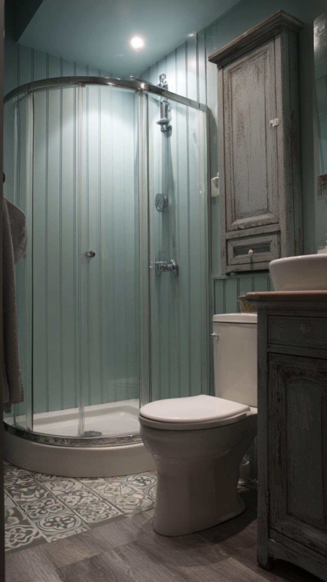 Blue Farmhouse Bathroom Palette