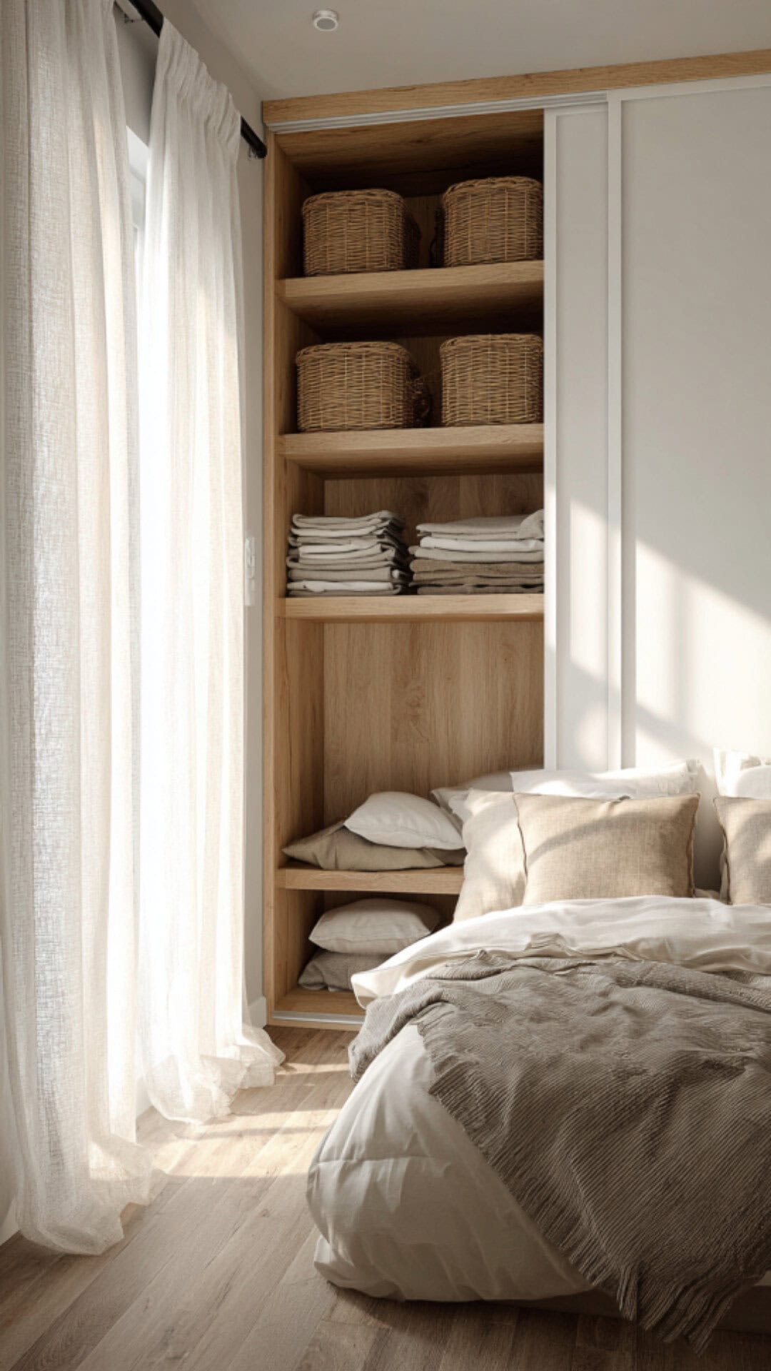 bedroom wardrobe with a dressing table