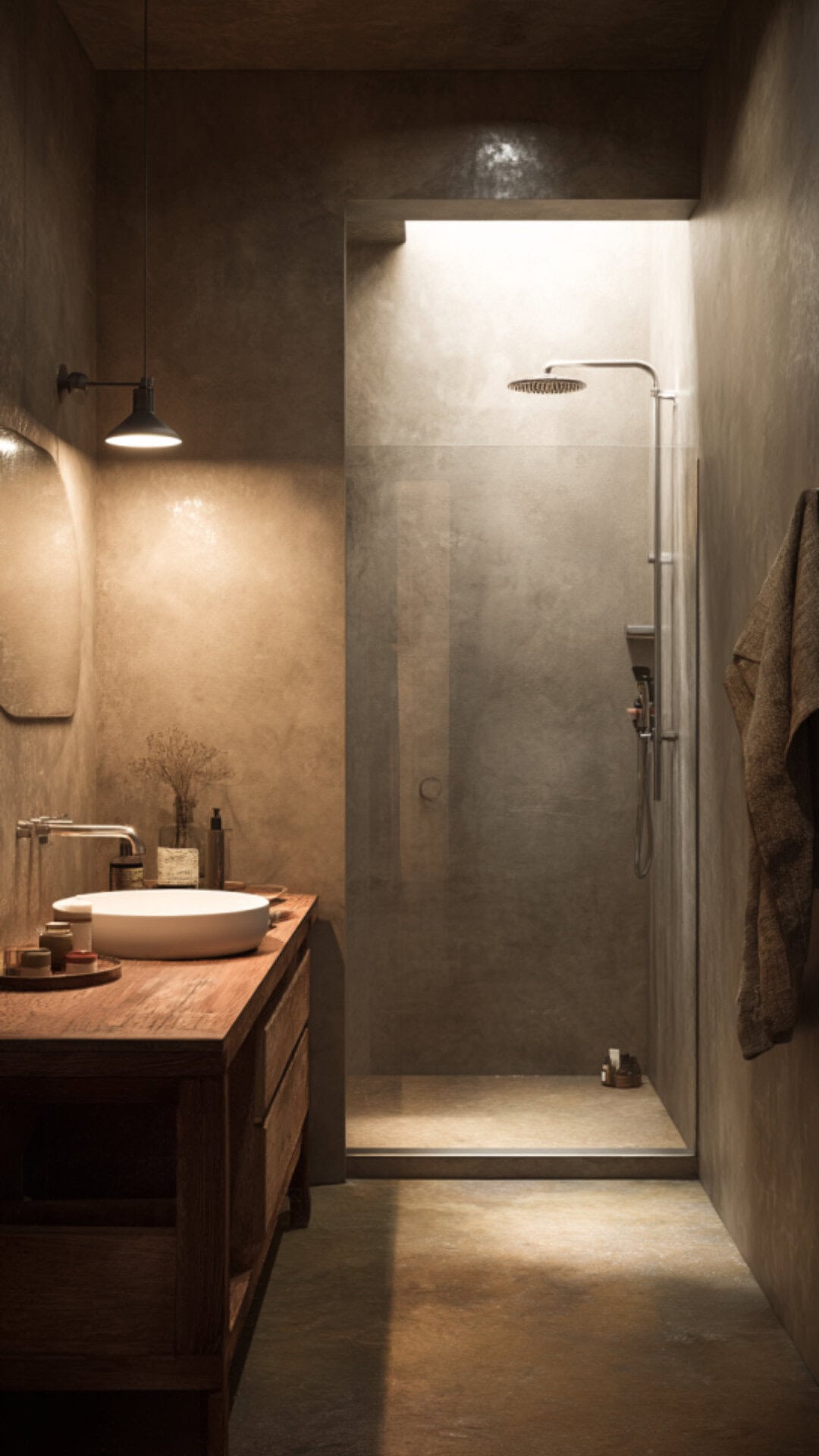 Earthy Minimalist Bathroom