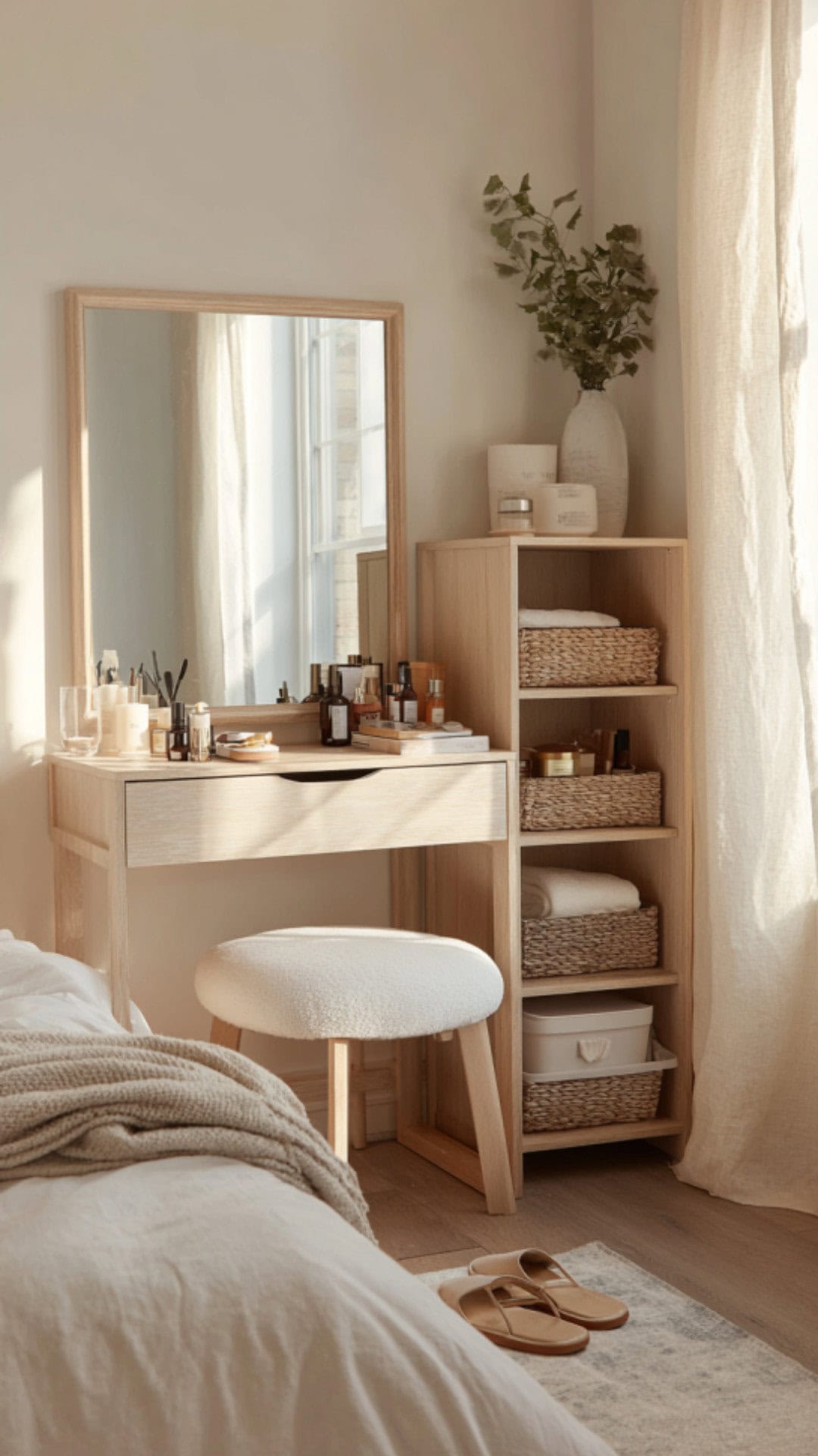 Vanity for Bedroom with Clever Organization