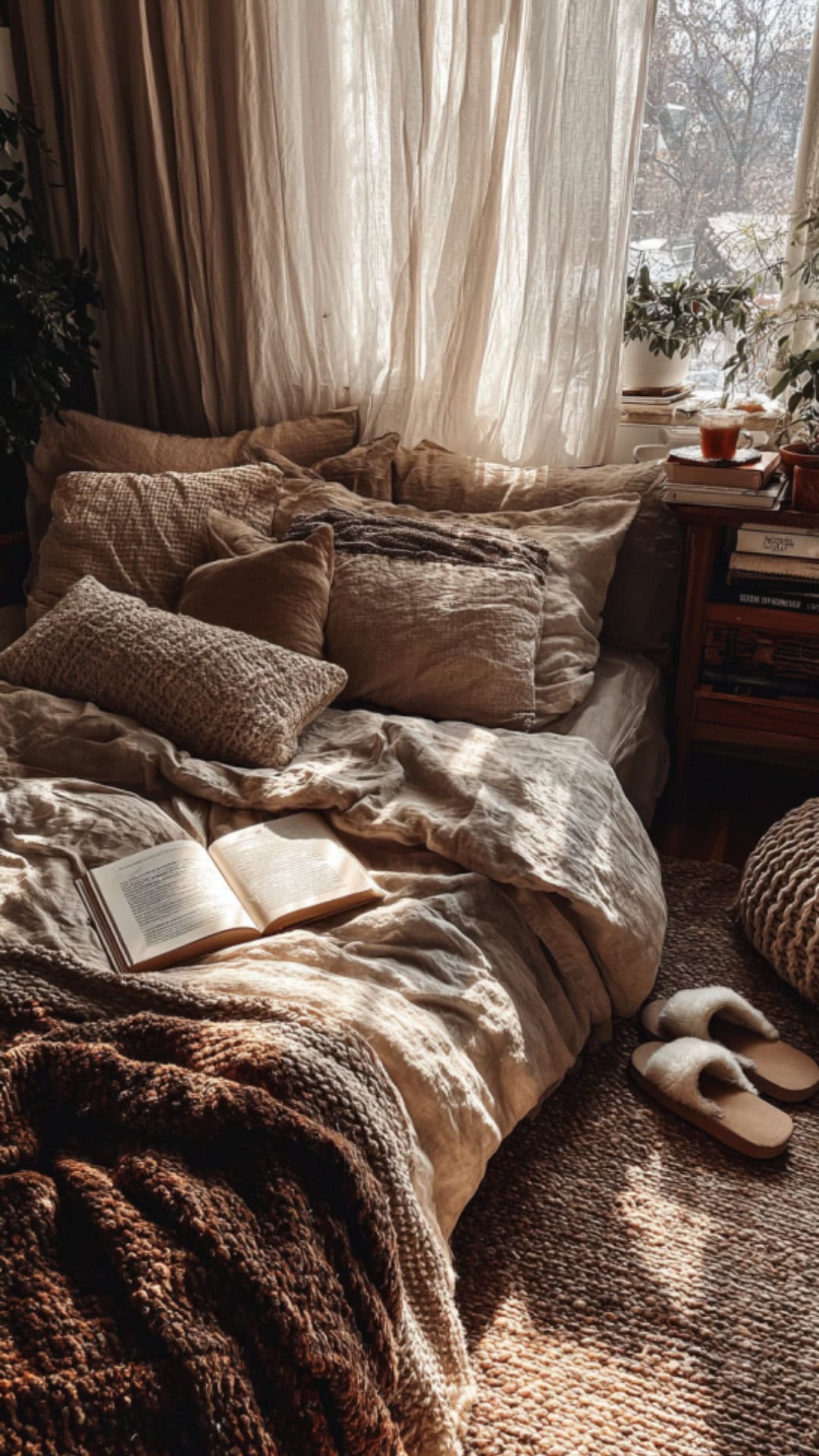 Cozy Earthy Bedroom Designed for Relaxation