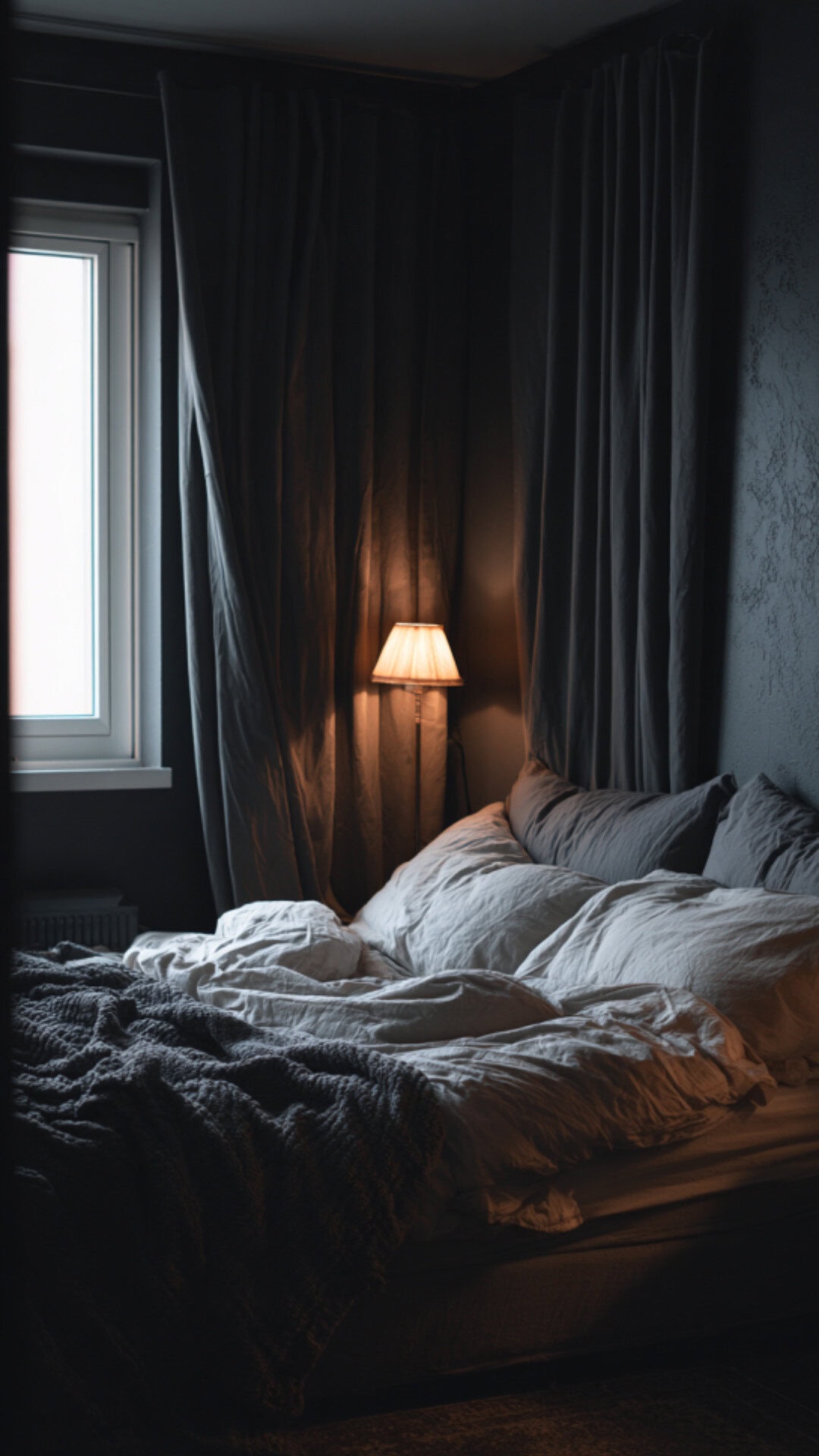cozy black bedroom