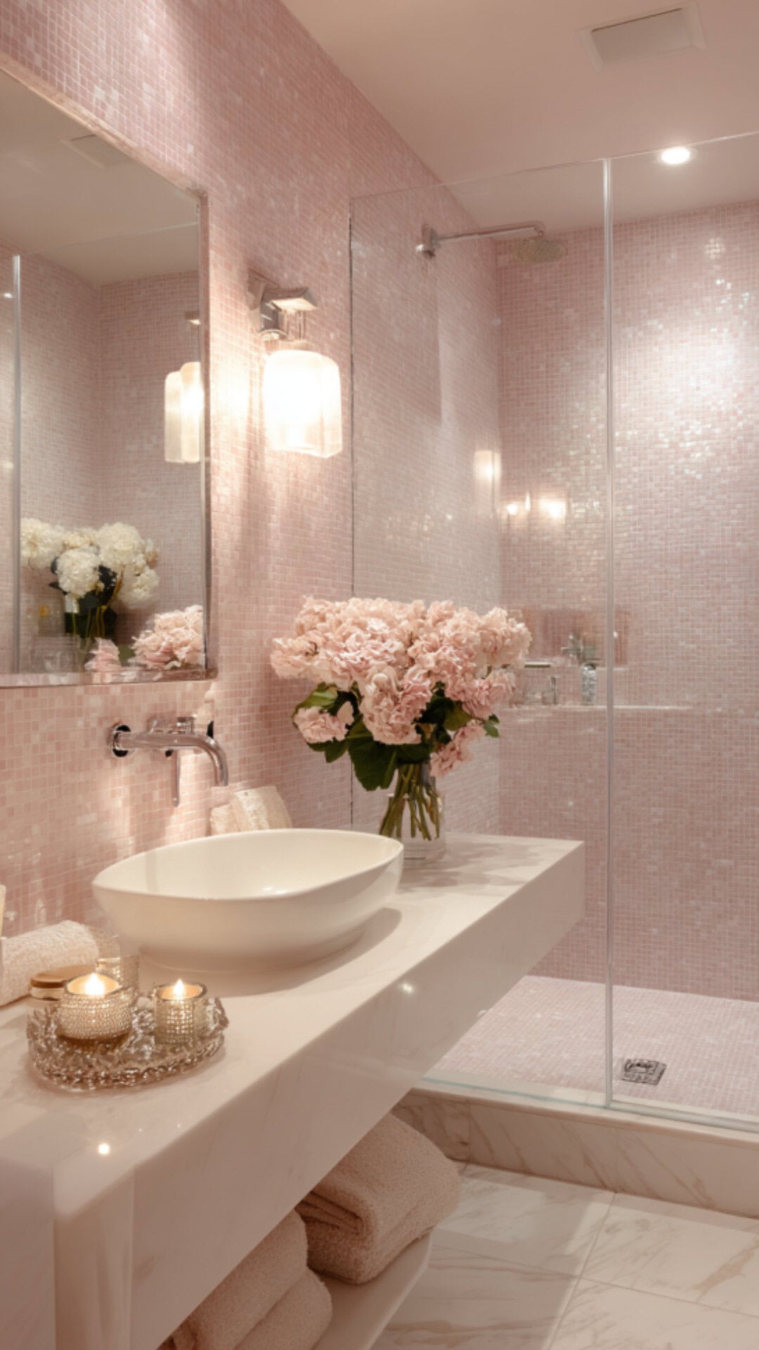 Girly Pink Bathroom
