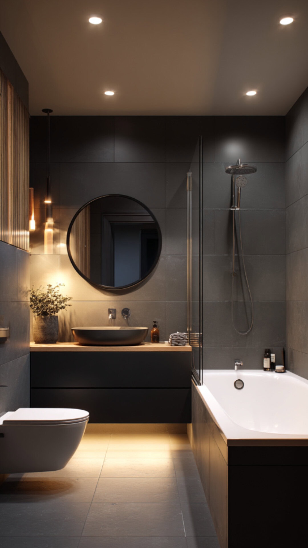 1. Bathroom Counter Black