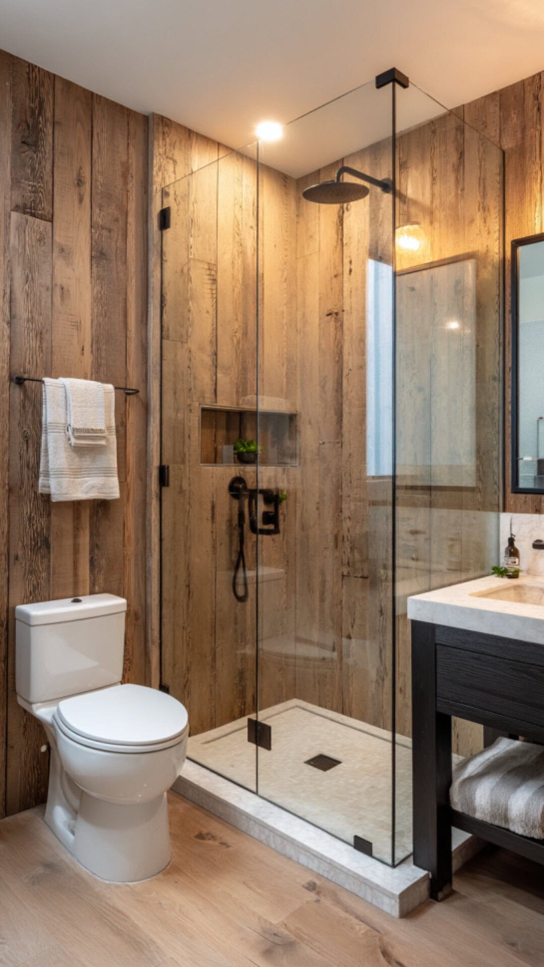 1. Shiplap Bathroom with Vertical Panels