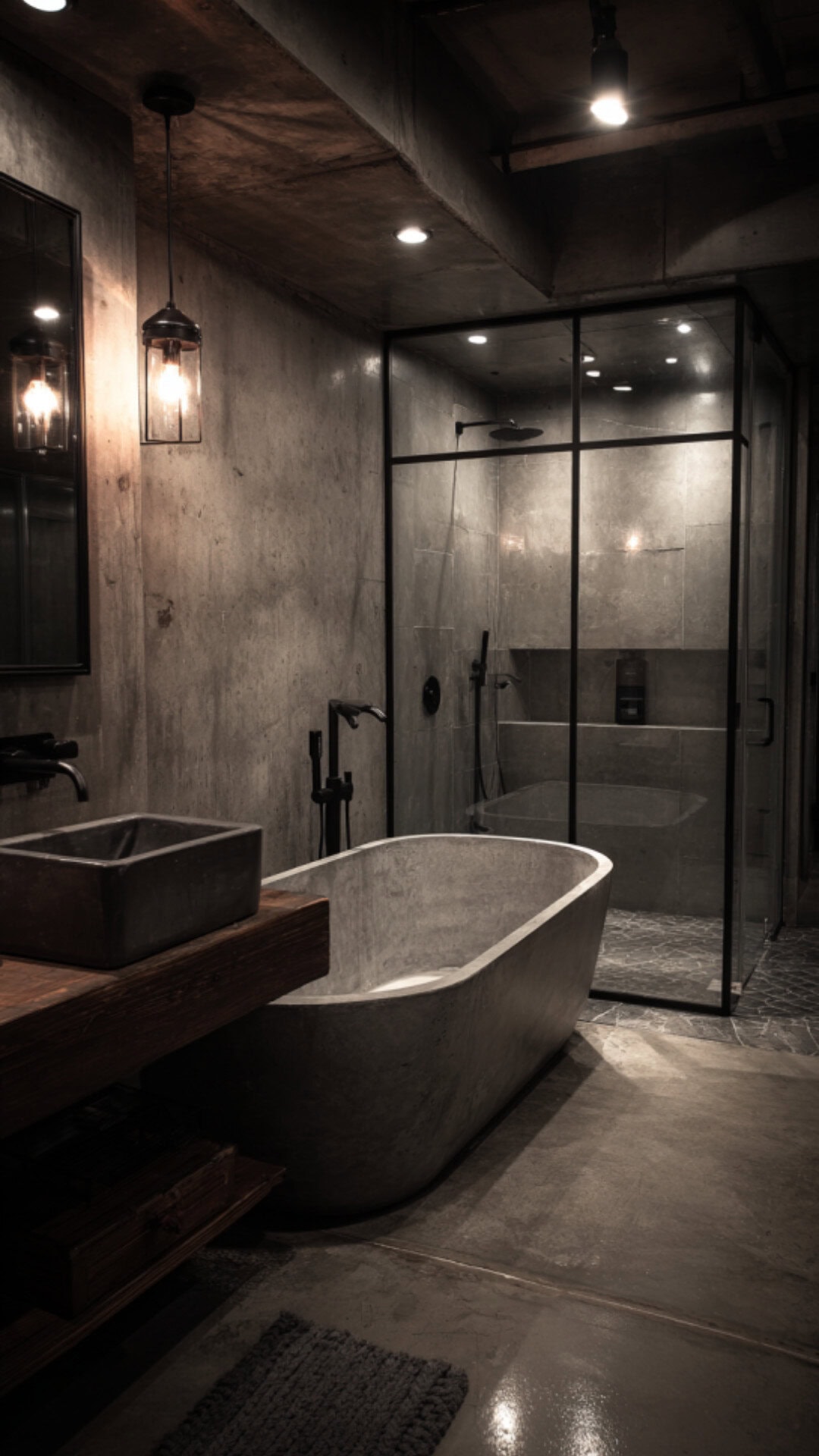 1. Modern Industrial Bathroom with Clean Edges
