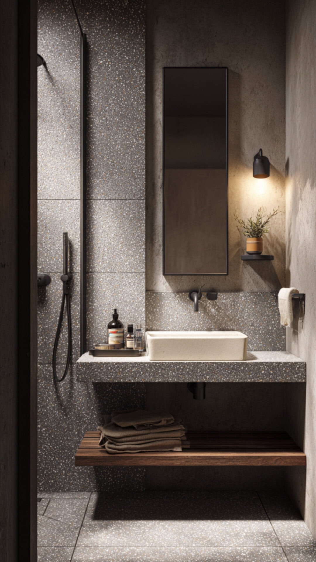 Grey Terrazzo Bathroom