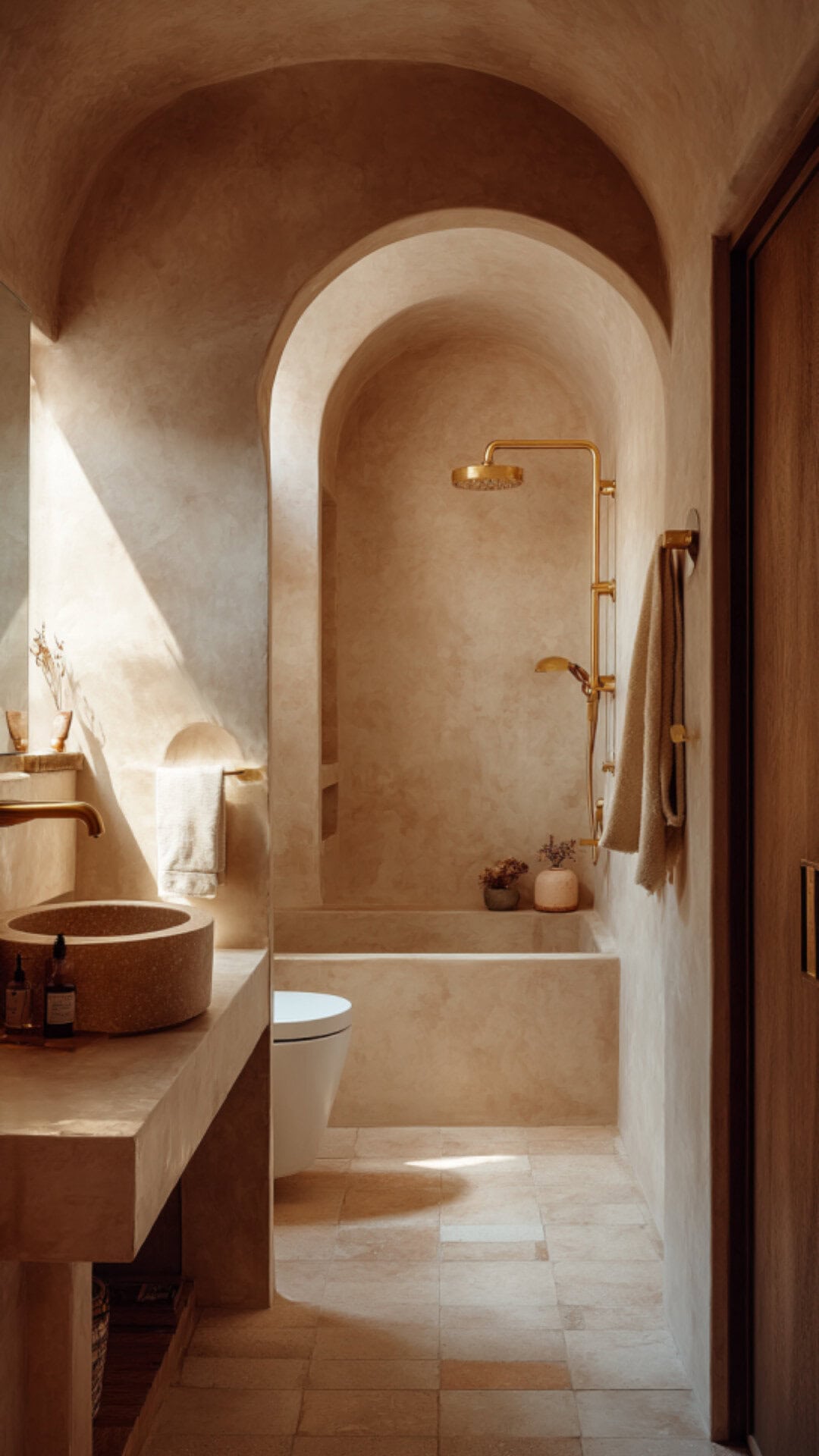 Moroccan Bathroom with Tadelakt