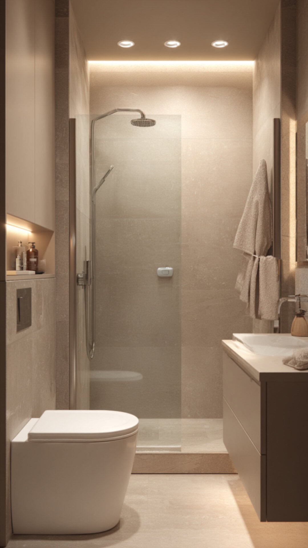 Modern Beige Bathroom