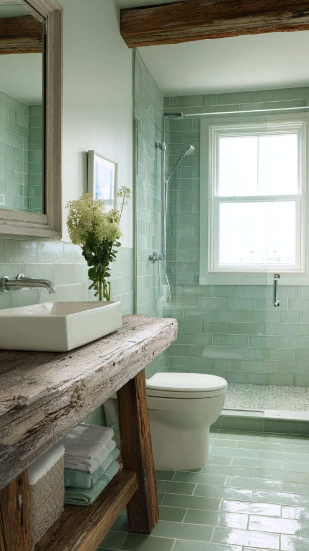 Green Coastal Bathroom