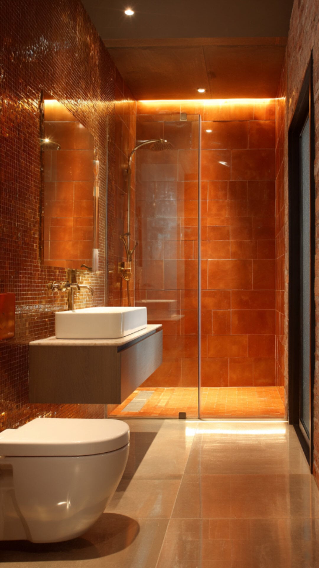 Modern Terracotta Bathroom