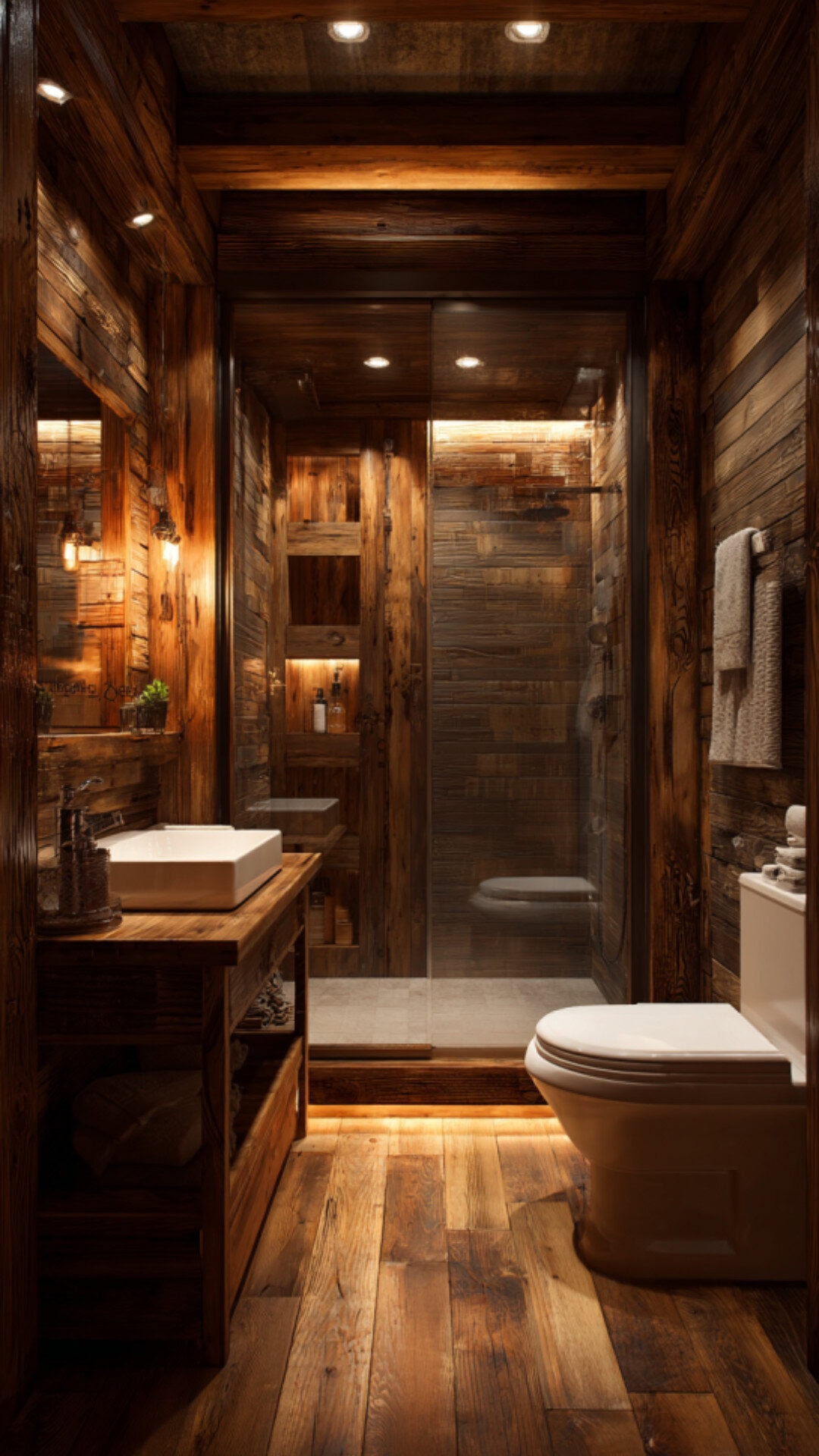 Rustic Wood Bathroom