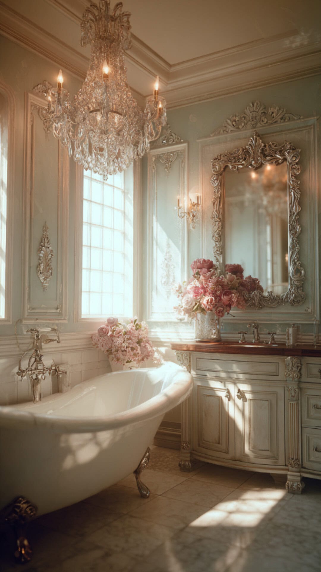 10. French-Inspired Victorian Bathroom