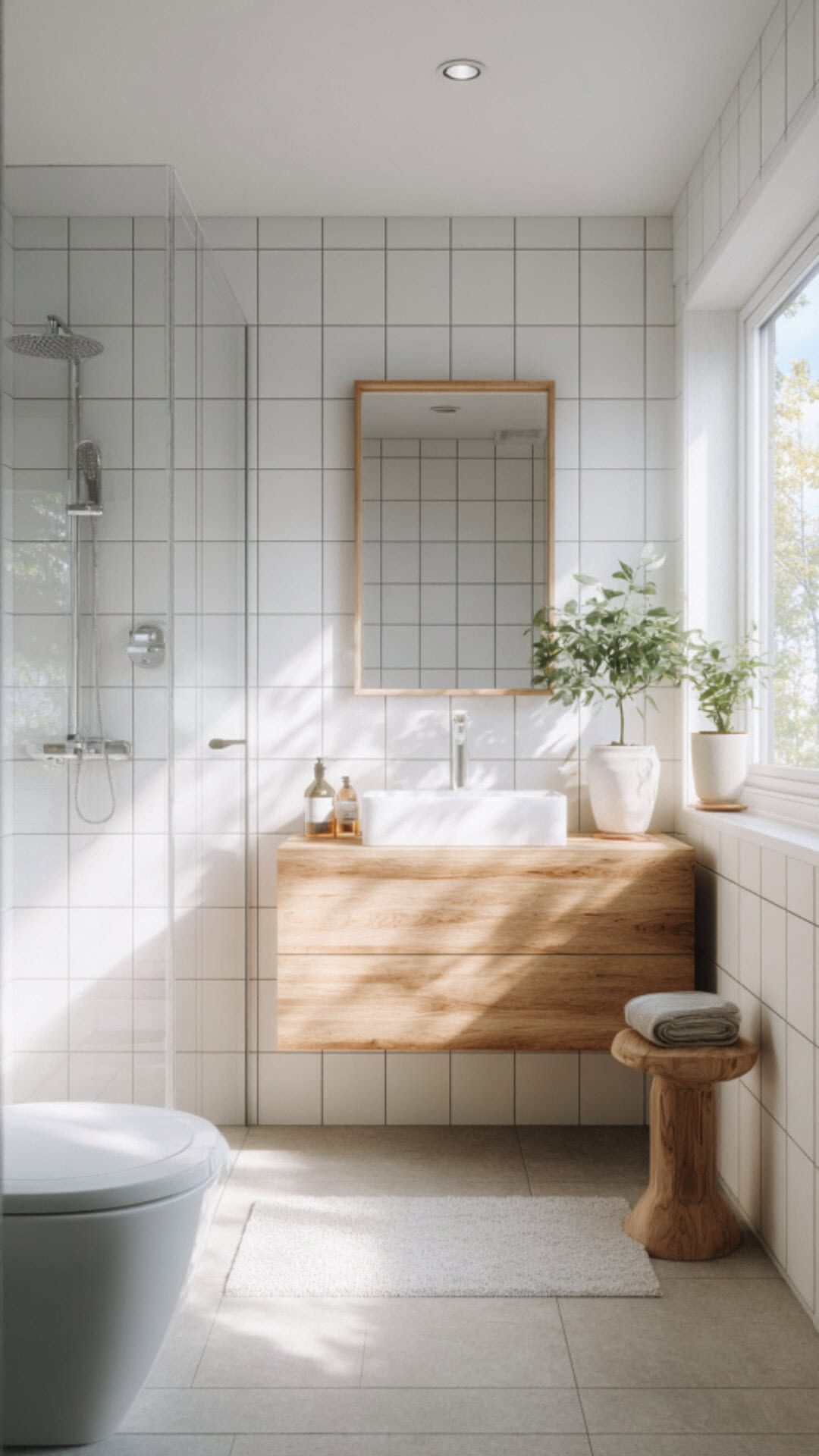 Farmhouse Scandinavian Bathroom